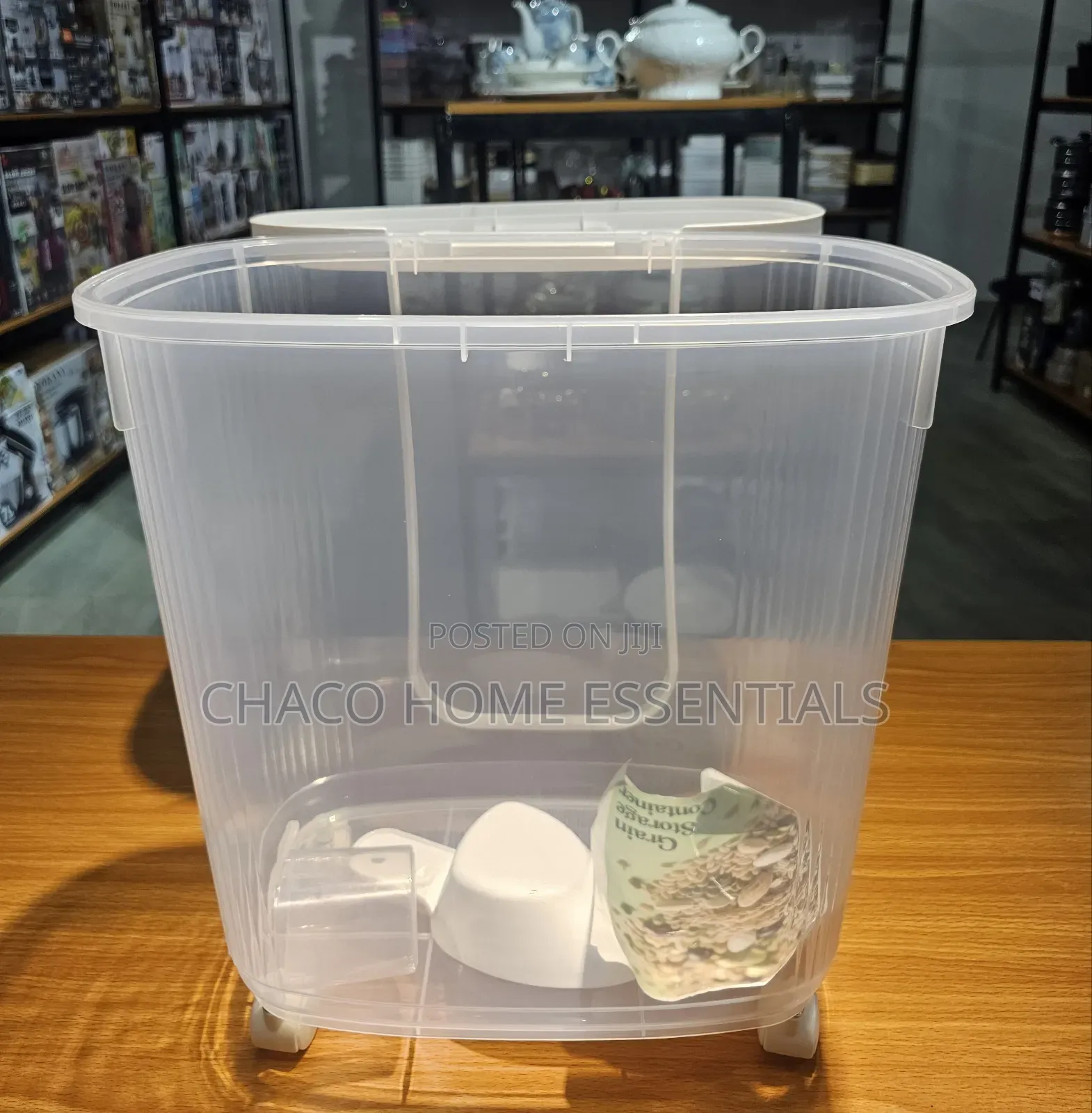 Airtight Grain Storage Container With Pull Handle Wheels (20,30,