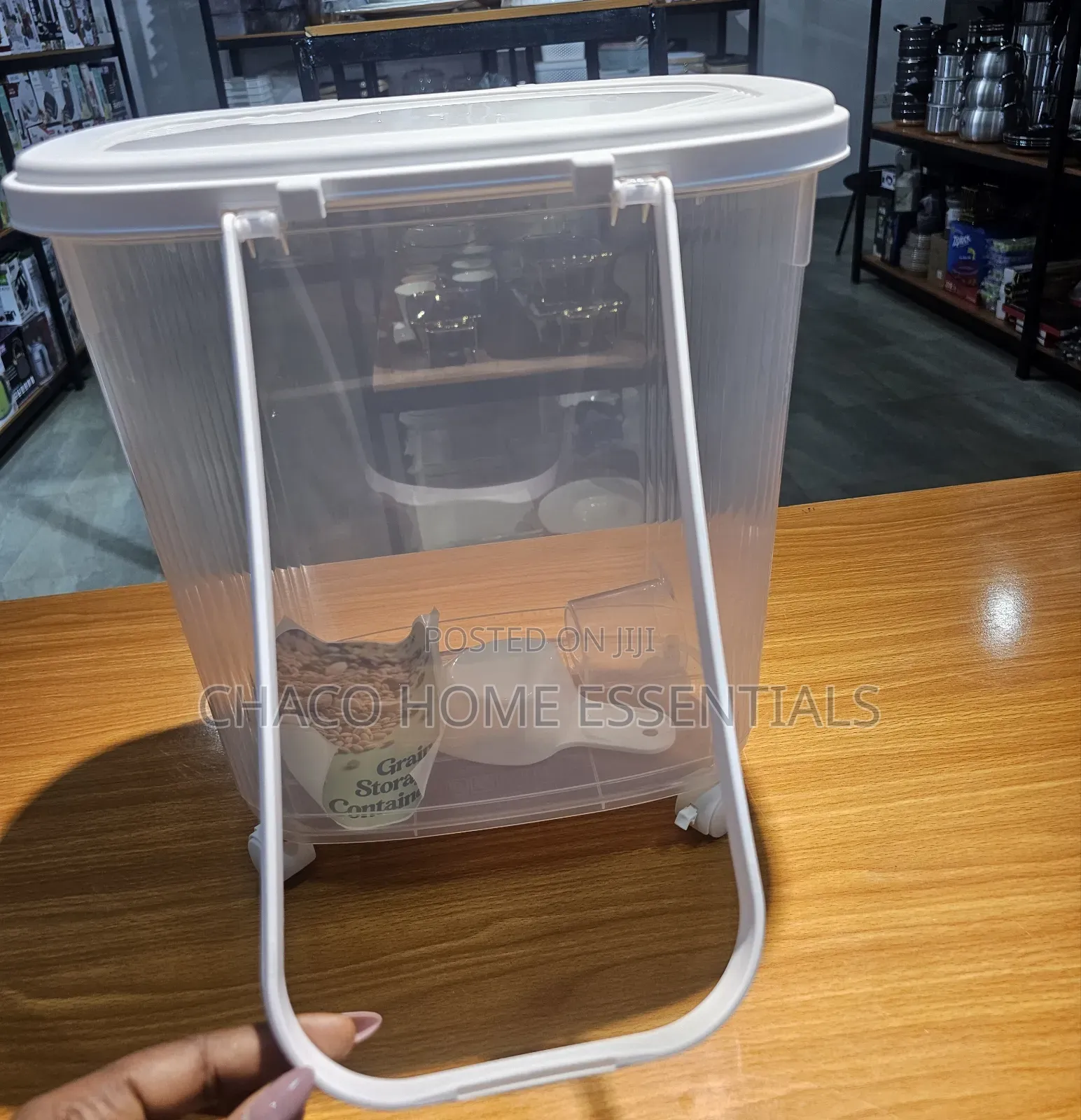 Airtight Grain Storage Container With Pull Handle Wheels (20,30,