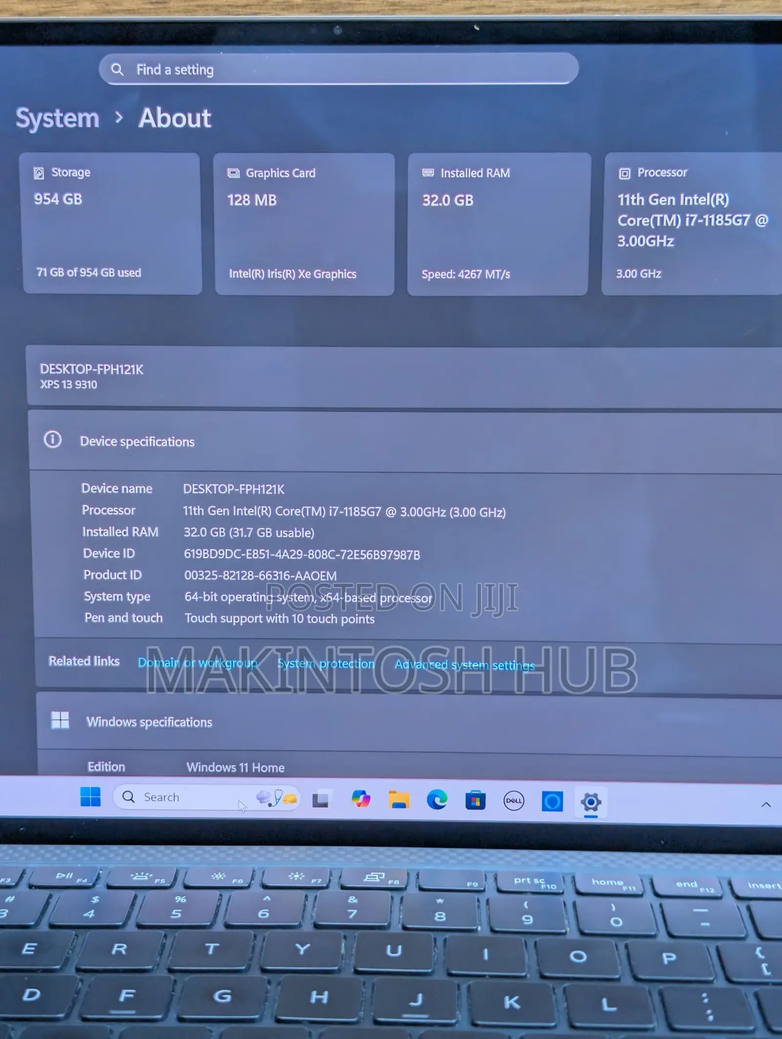 Laptop Dell XPS 13 9310 32GB Intel Core i7 SSD 1T