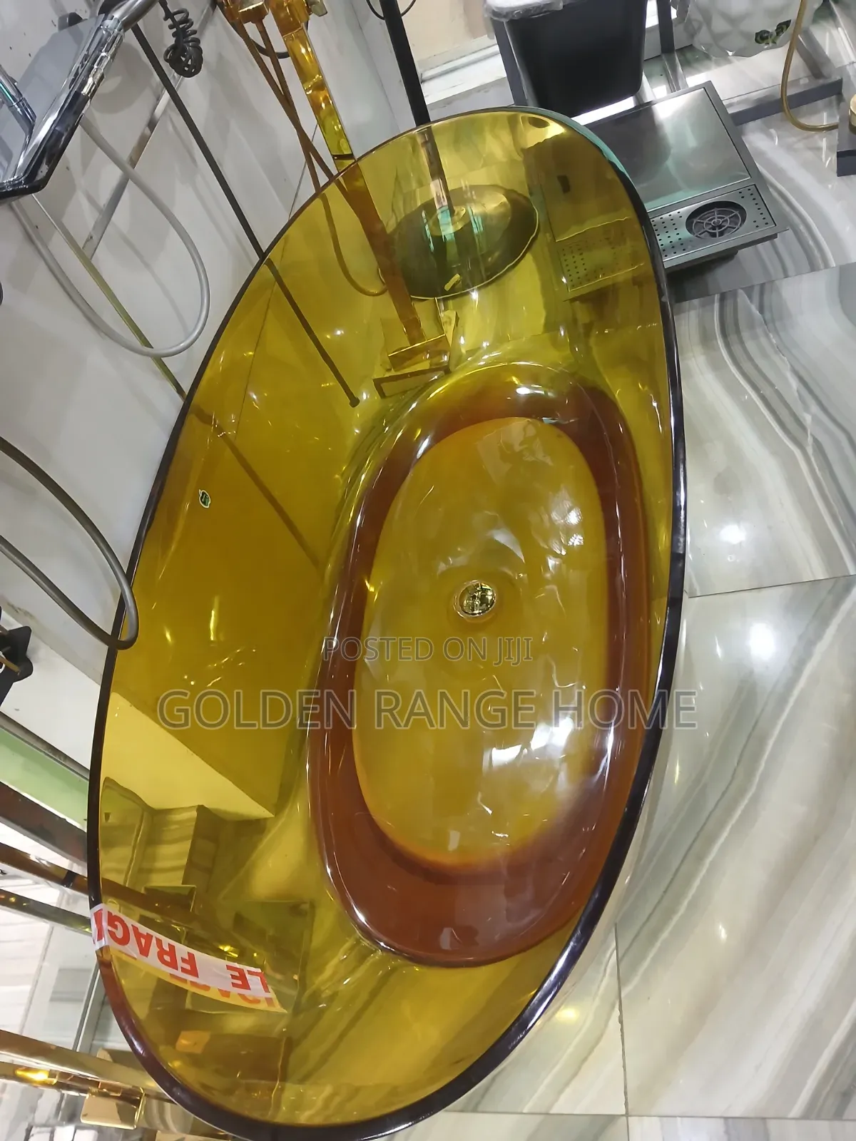 Gold Transparent Luxury Bathtub