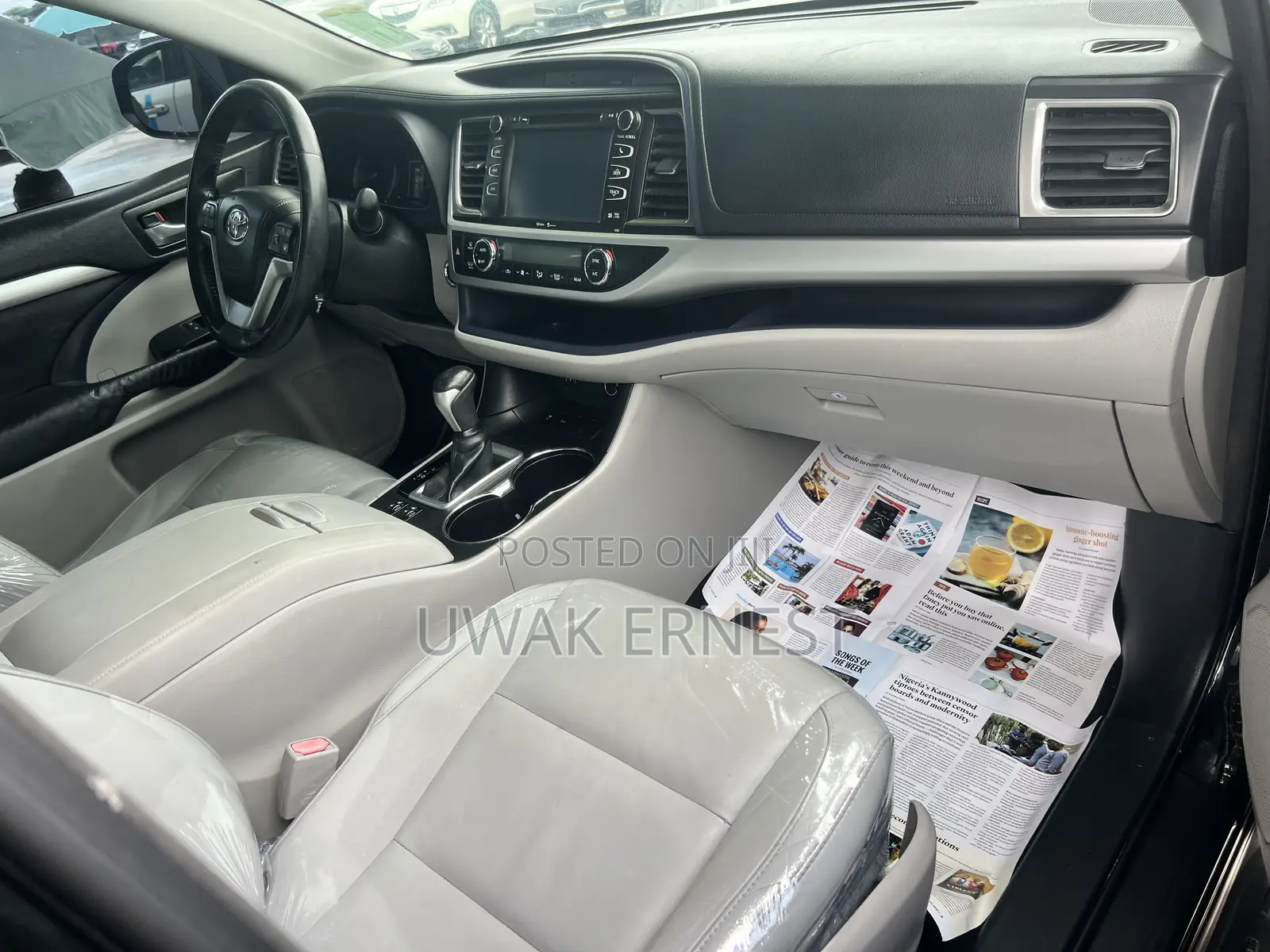 Toyota Highlander Limited V6 4x2 (3.5L 6cyl 6A) 2016 Black