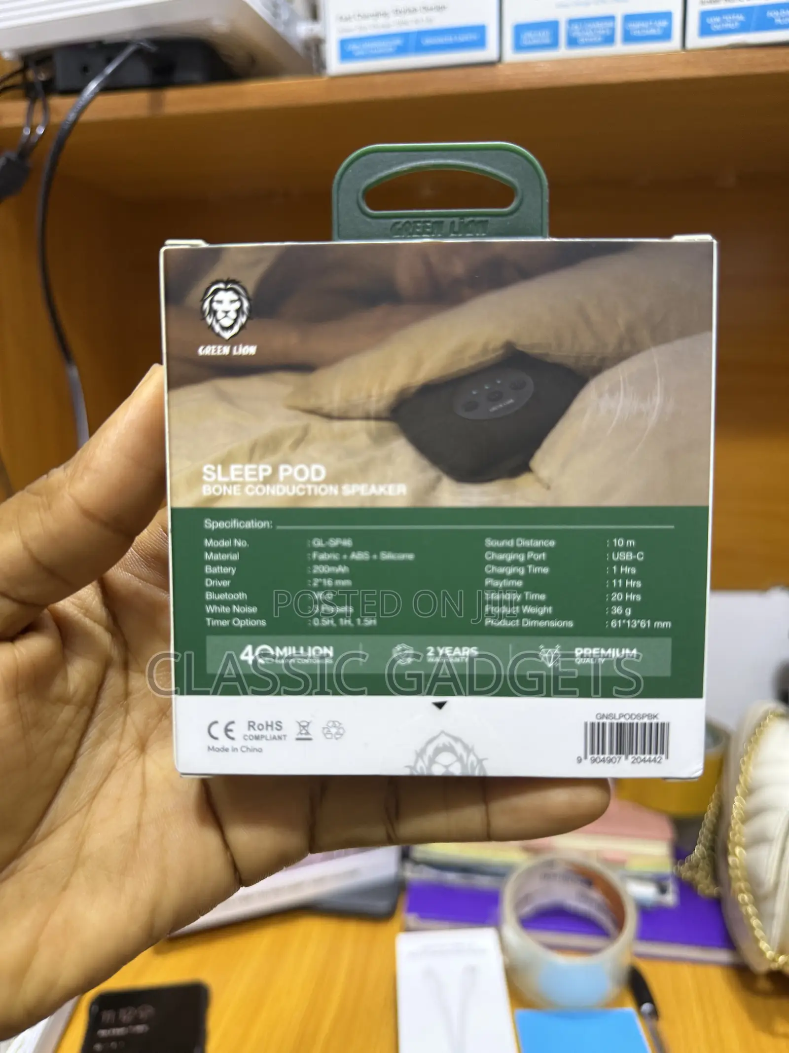 Green Lion Sleep Pod Bone Conduction Speaker