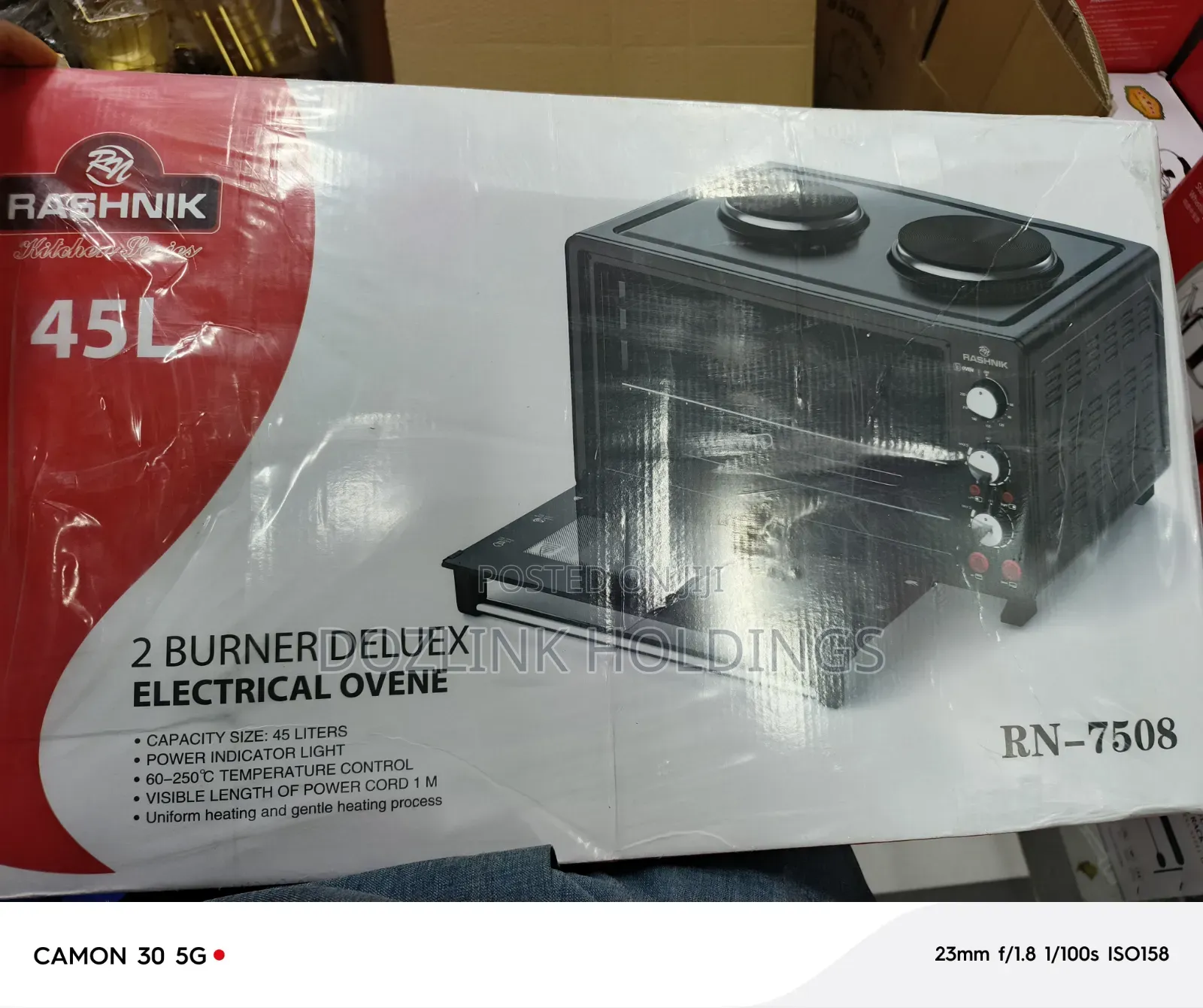 45 Liters 2 Burner Deluex Electric Oven