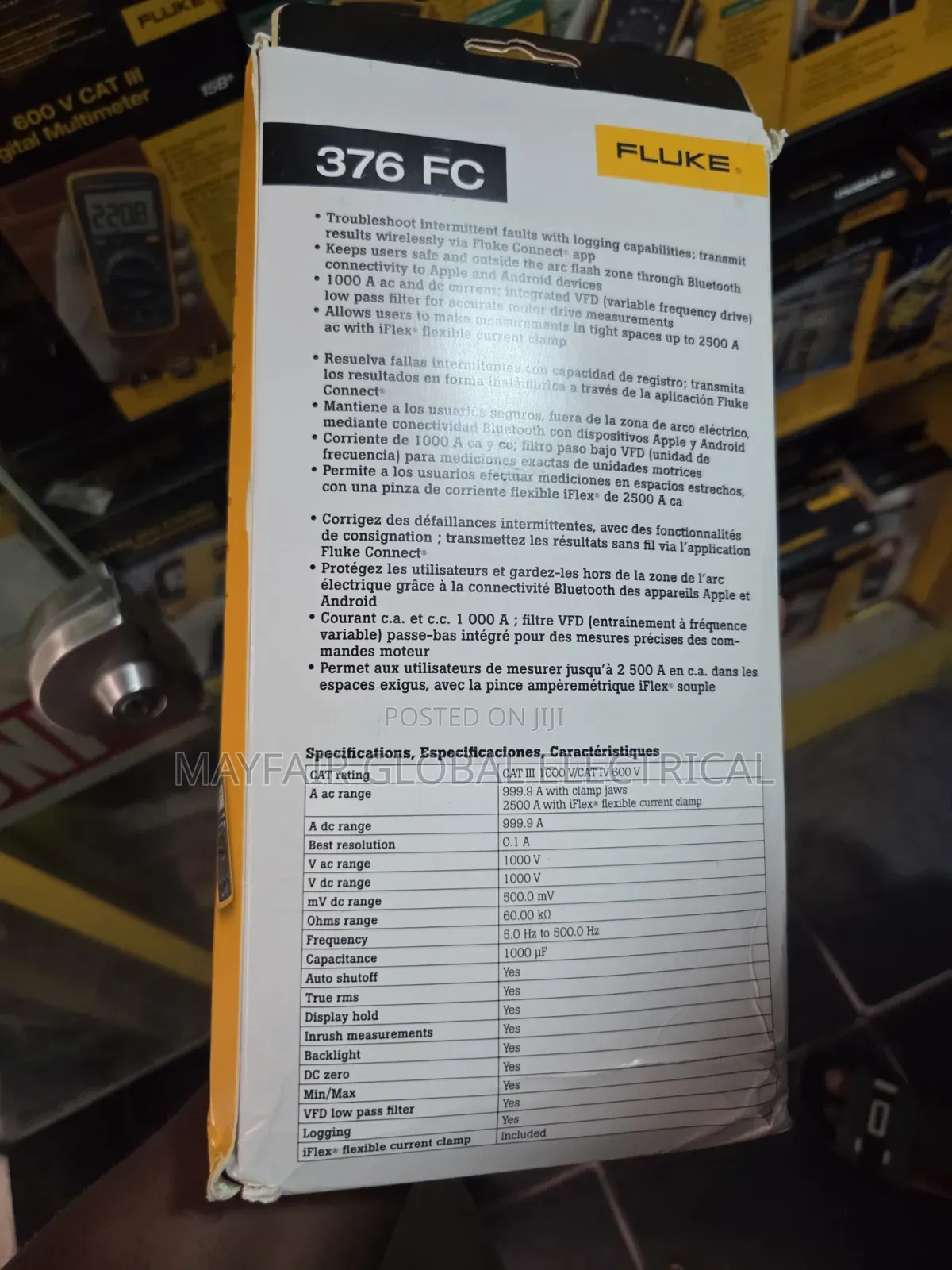 Fluke 376 FC Wireless True-RMS AC/DC Clamp Meter