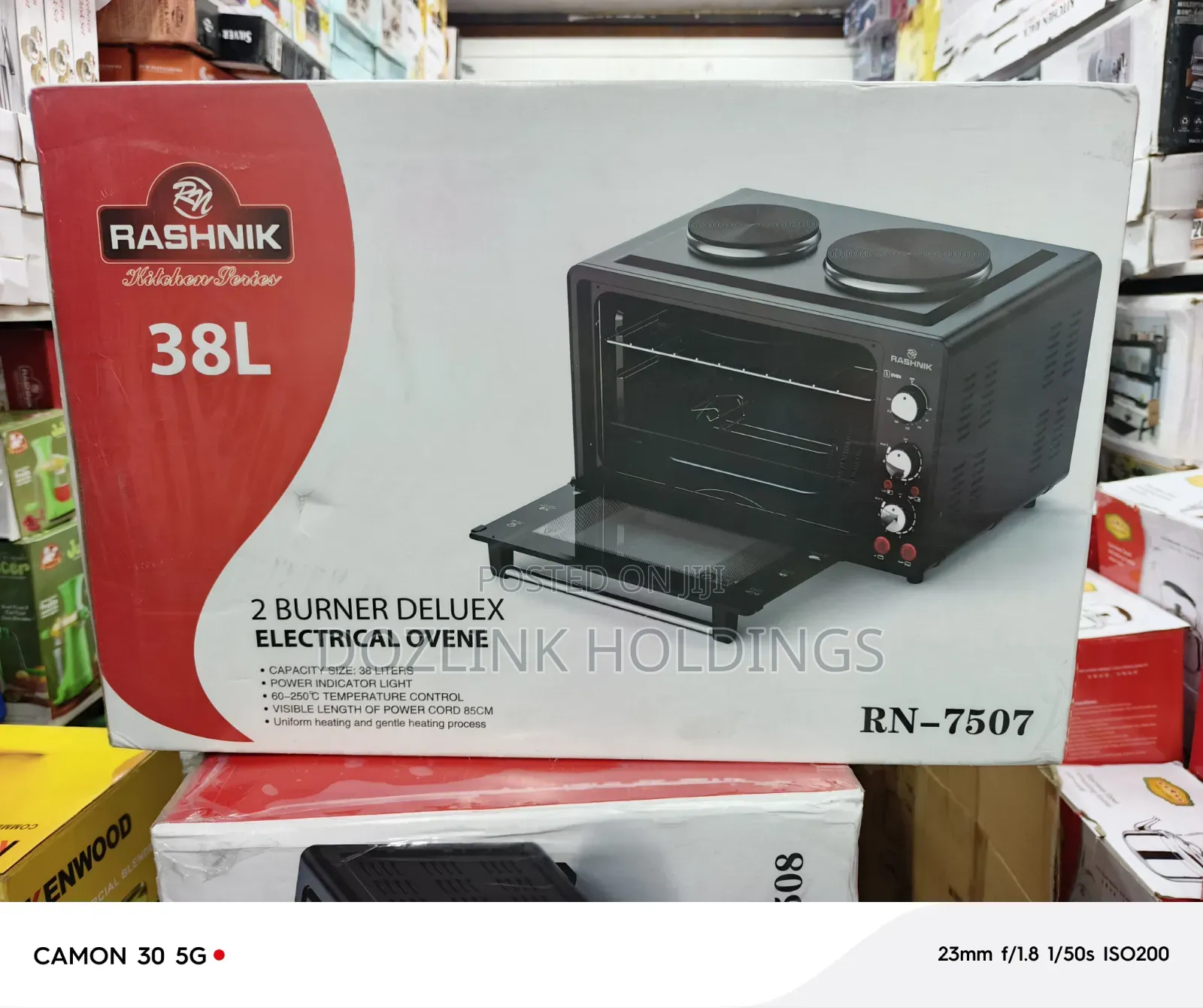 38 Liters 2 Burner Deluex Electric Oven