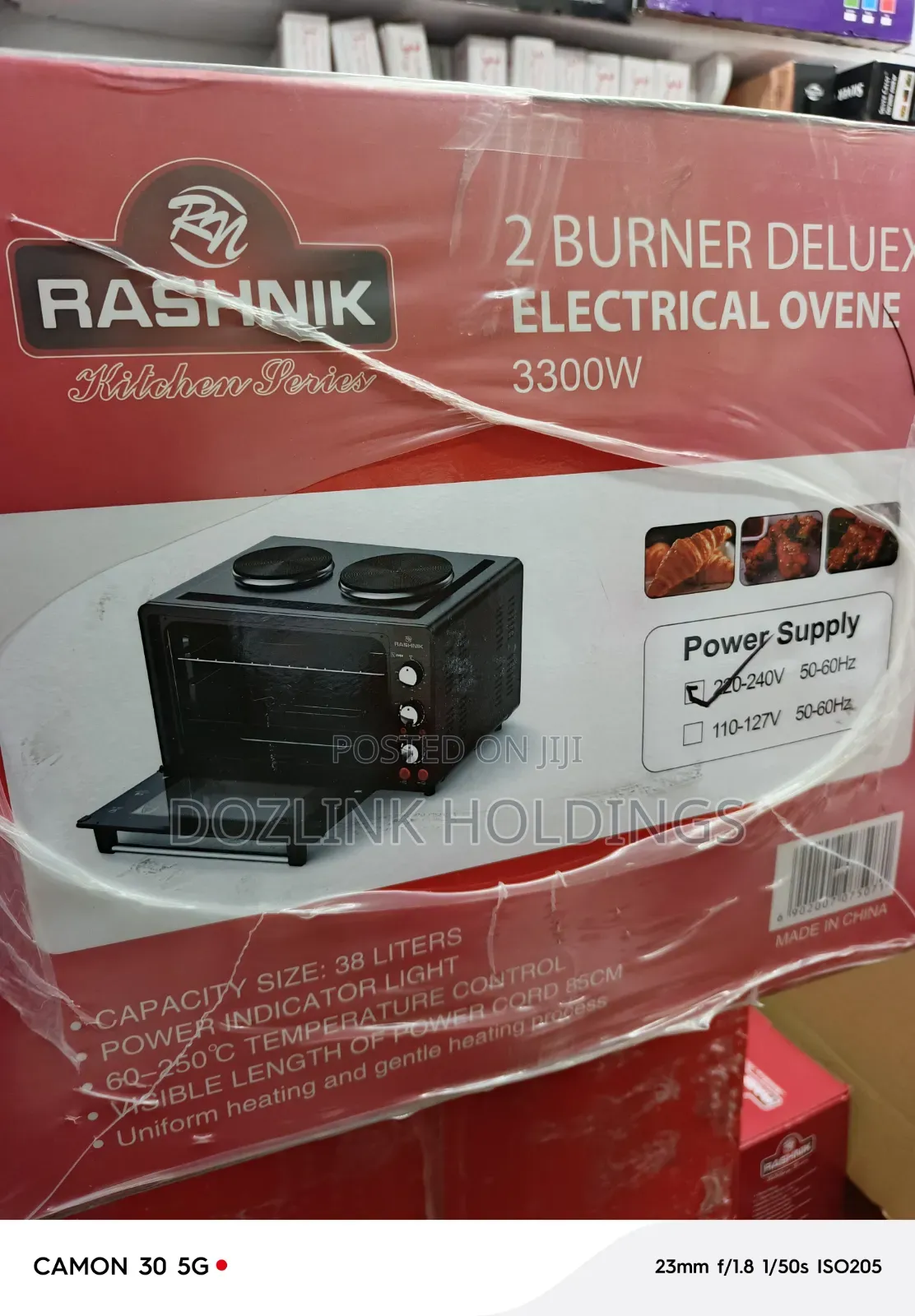 38 Liters 2 Burner Deluex Electric Oven