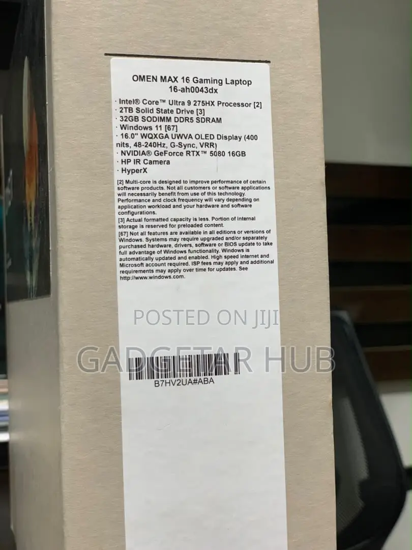New Laptop HP Omen Max 16 32GB Intel Core Ultra 9 SSD 2T