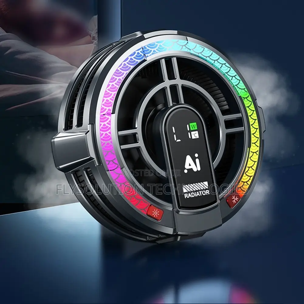 Tablet Cooler for iPad Cooling Fan With AI Smart RGB Magnetic