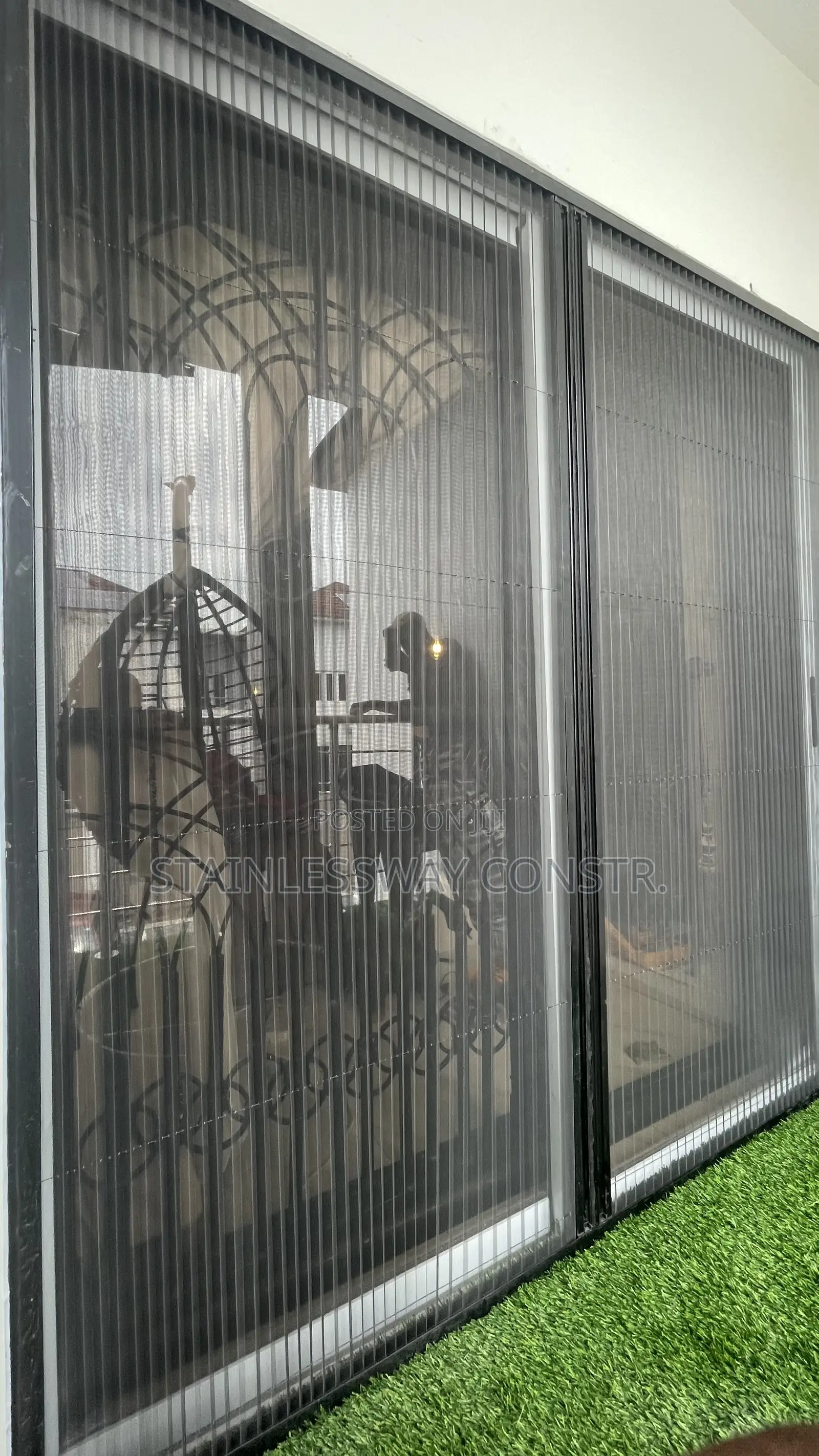 Collapsible Black Balcony Door Netting