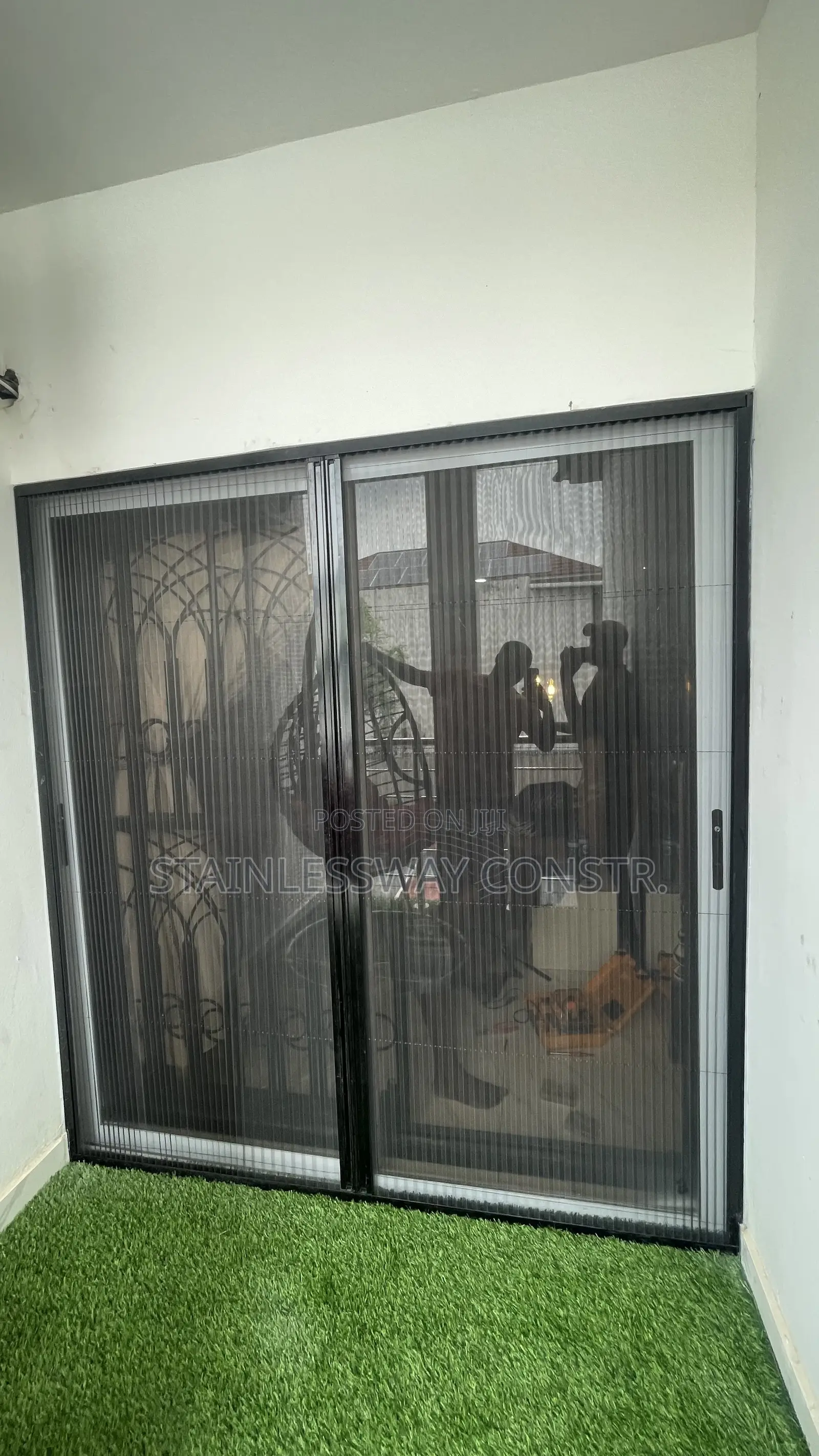 Collapsible Black Balcony Door Netting