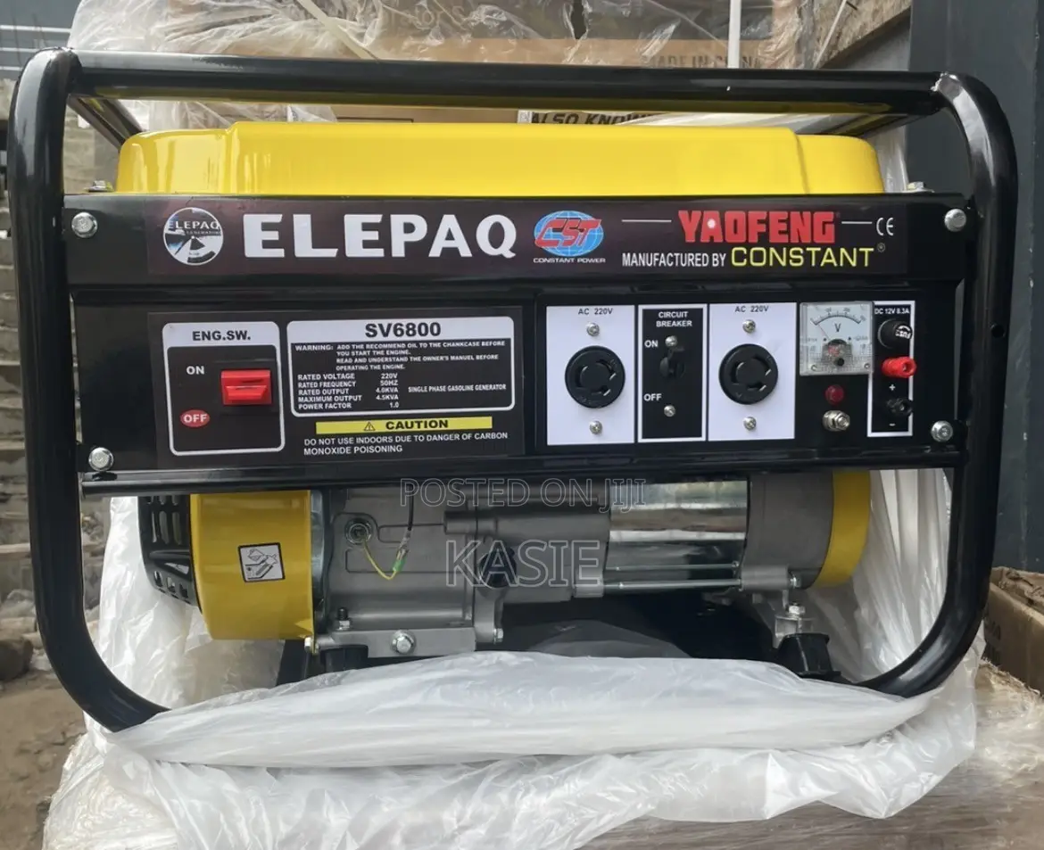 4.5kva Original Yaofeng Elepaq Constant Petrol Manual Generator