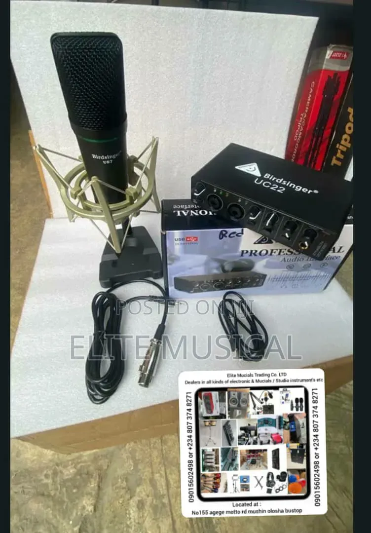 Birdsinger 2i2 Sound Card and U-87 Condenser Mic