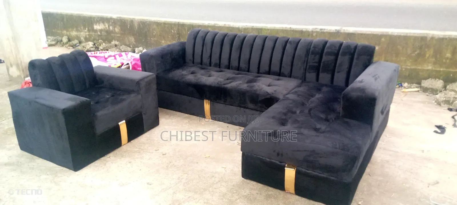 Standard L Shape Sofa Set With Single