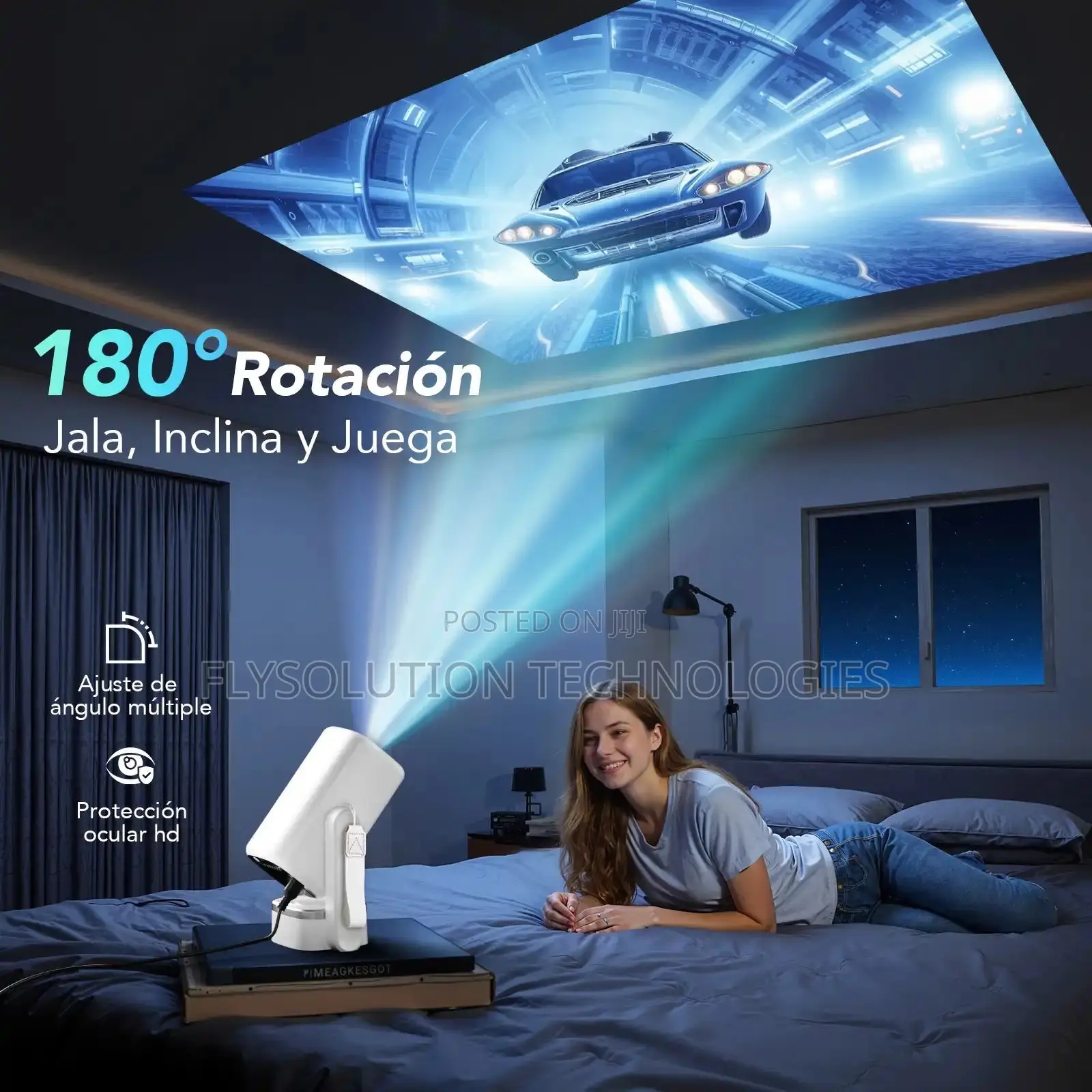 Smart Android Projector Amlogic Mini Beamer Video Hifi Sound