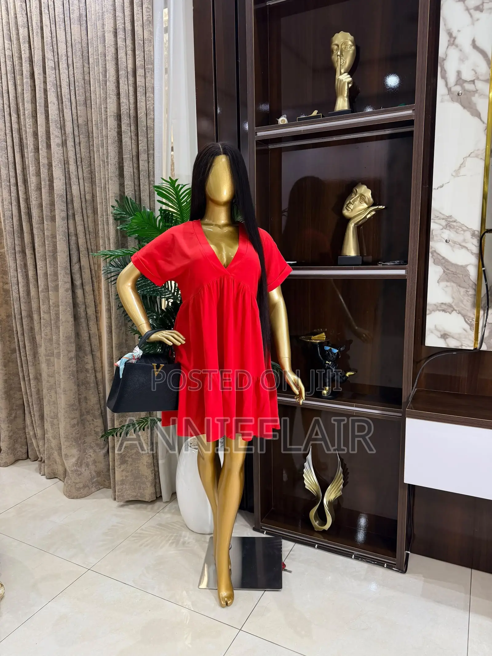 Red Short Sleeve Tiered Mini Dress – Cute Casual Dress