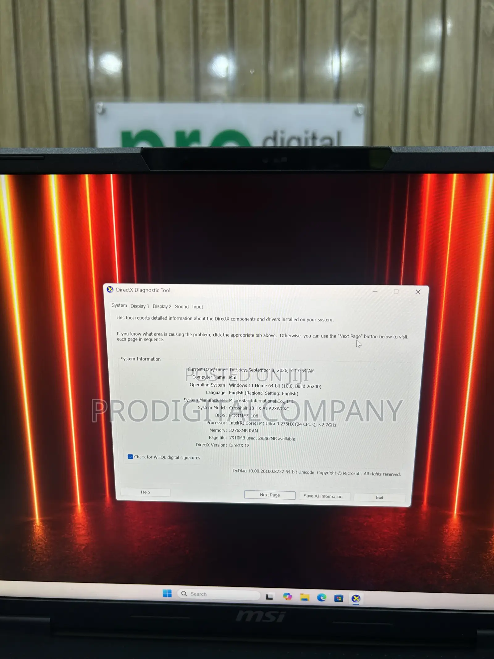 Laptop MSI Crosshair 17 32GB Intel Core Ultra 9 SSD 1T
