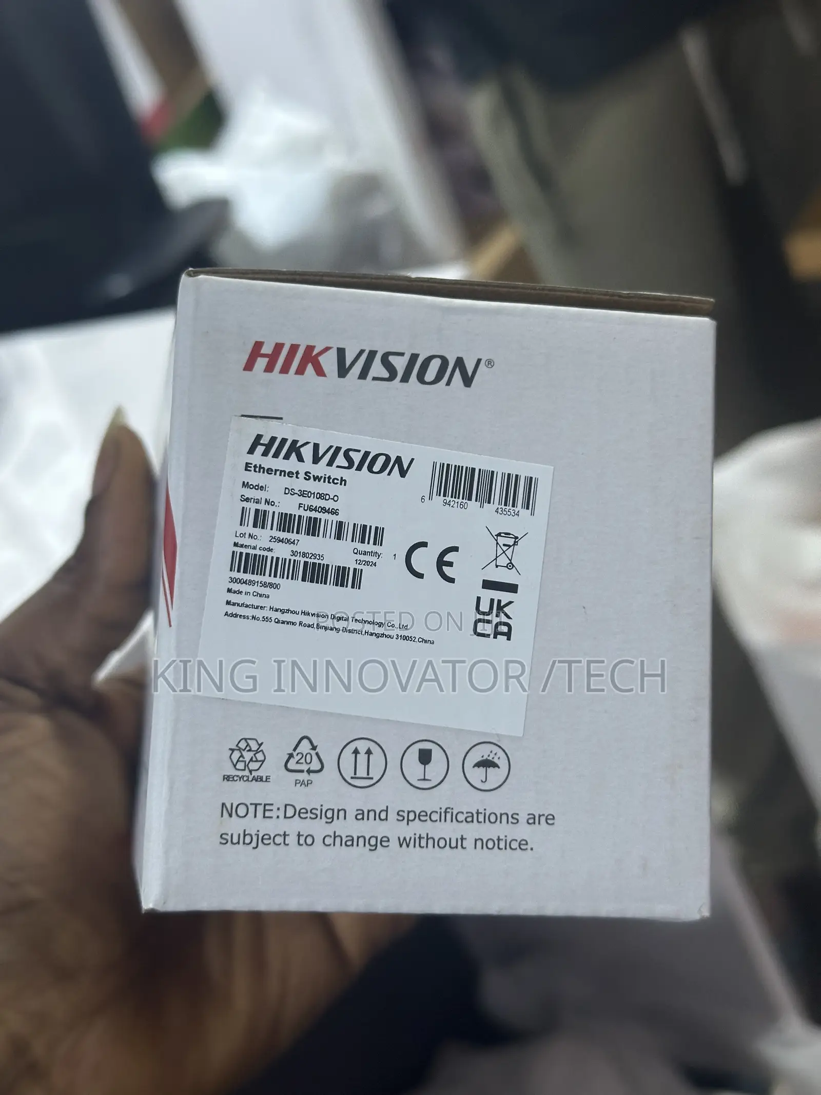 HIKVISION 8port 10/100 Switch