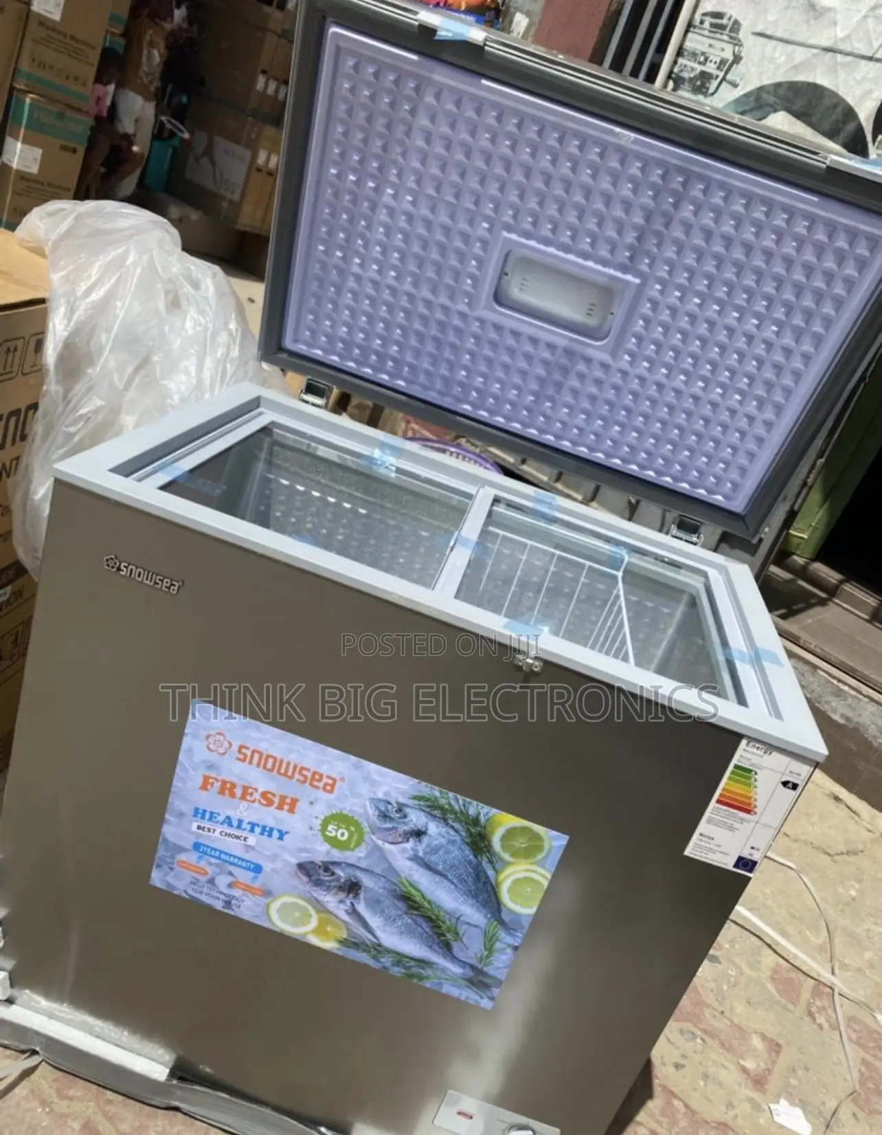 Brand New Snowsea 258L Single Door Chest Freezer With Glass Top
