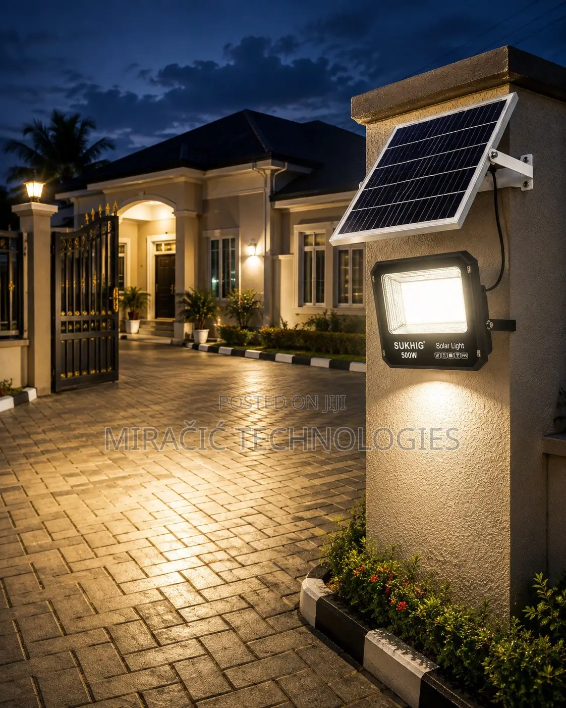 500w Solar Flood Light Solar Panel