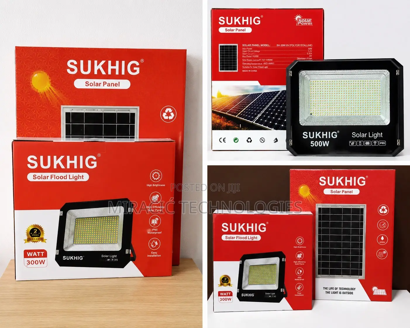 500w Solar Flood Light Solar Panel