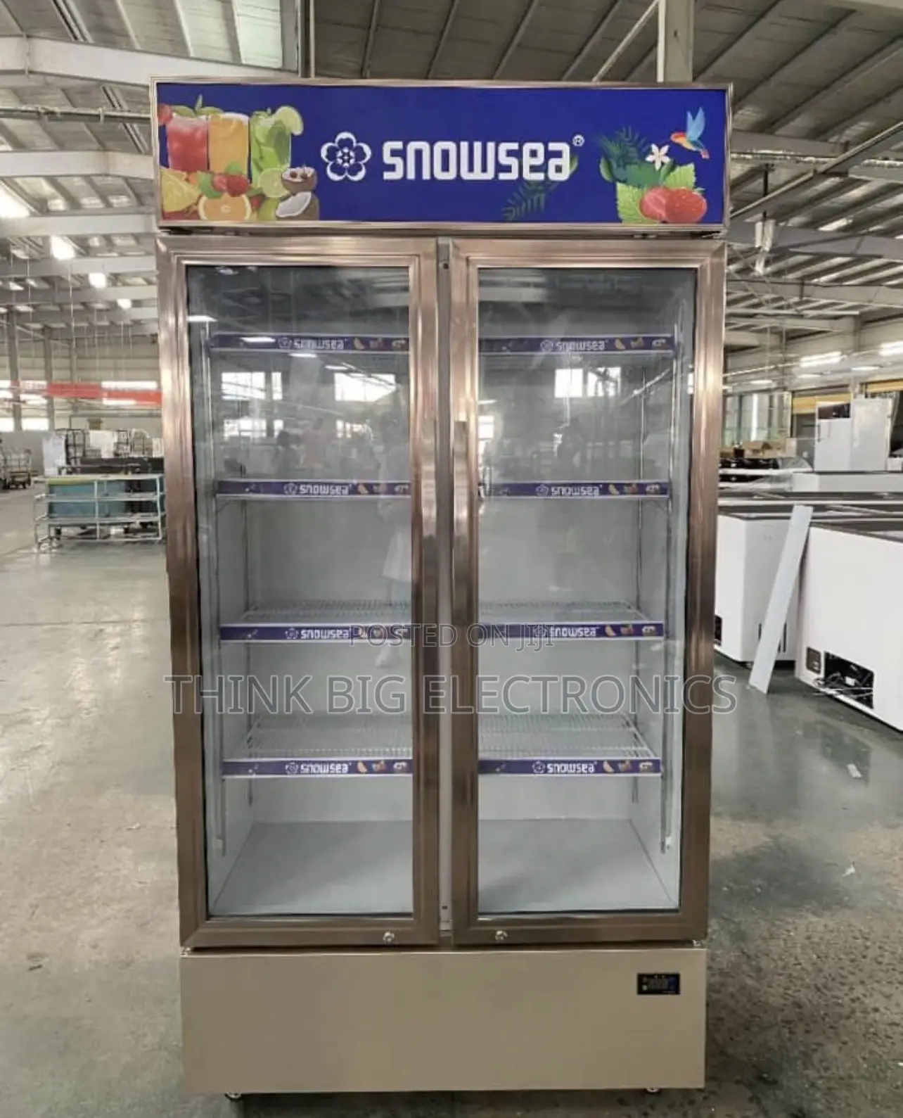 Brand New Snowsea Double Glass Door Display Freezer / Drink Cooler