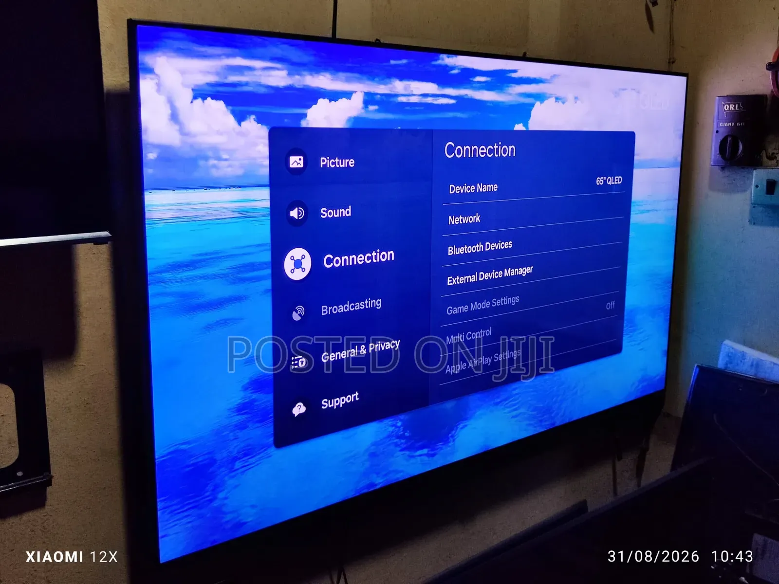 Boxed 65" Samsung Qled Q80c 120hz Bezel-Less Screen Gaming Smart TV