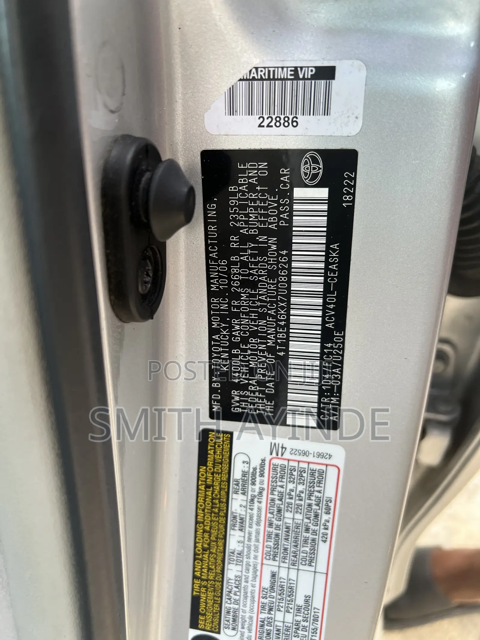 Toyota Camry SE 4dr Sedan (2.4L 4cyl 5A) 2007 Silver