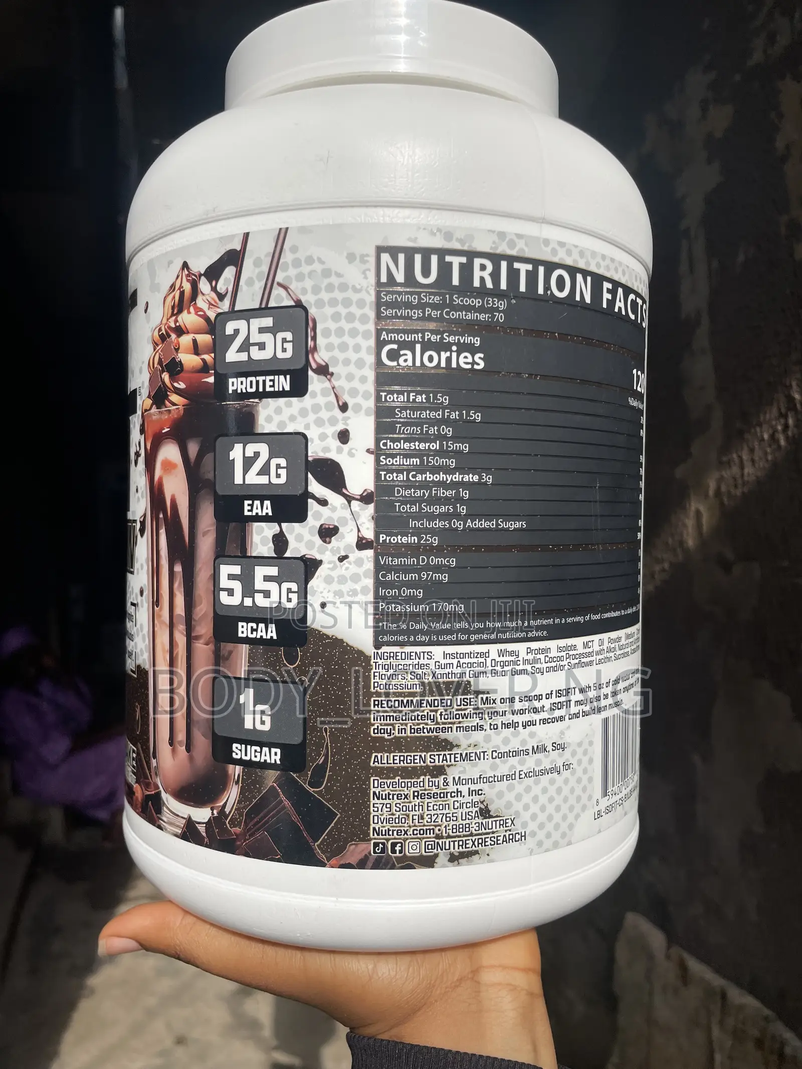 Nutrex ISOFIT PROTEIN 70servings