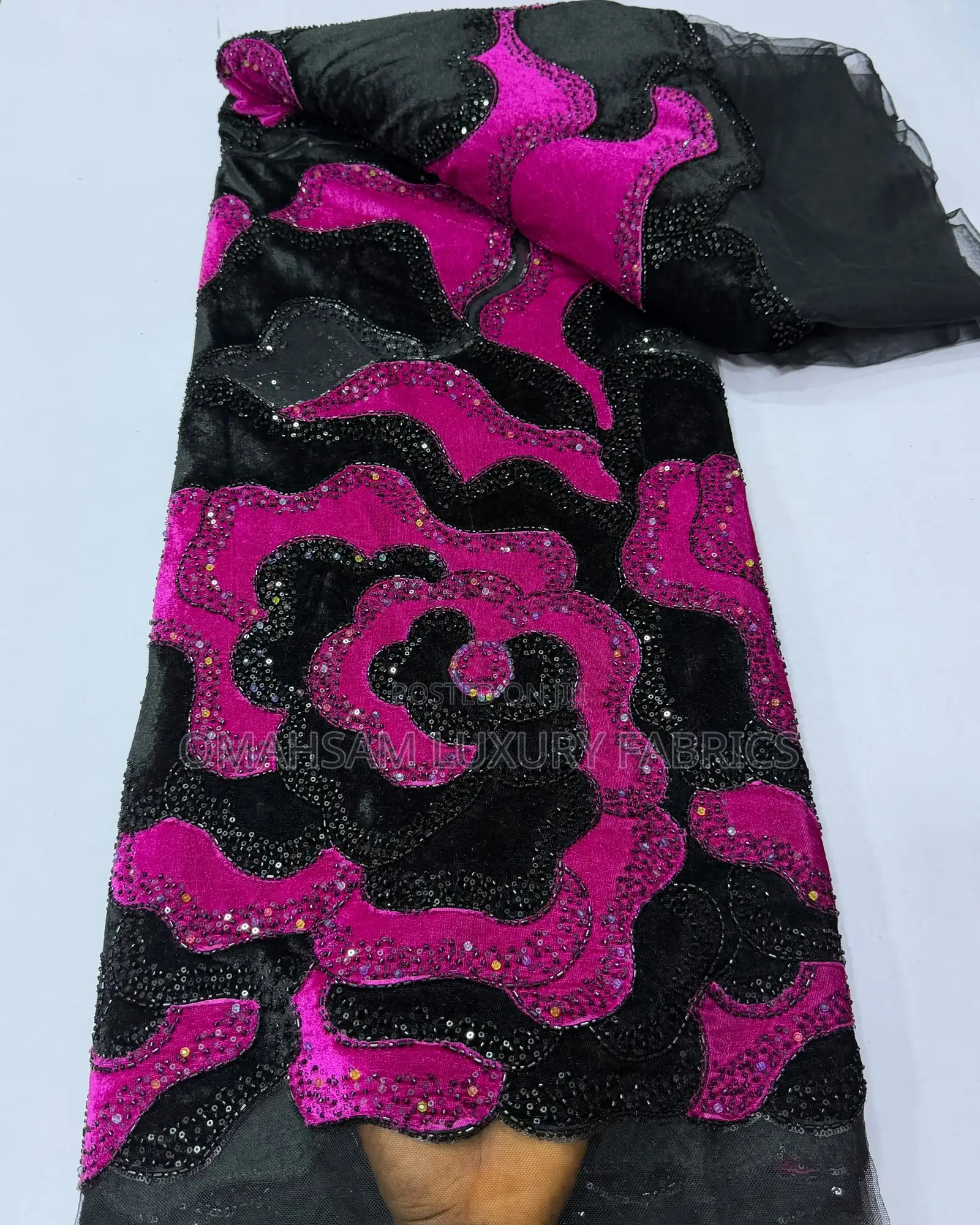 Velvet Lace With Crystal Stones