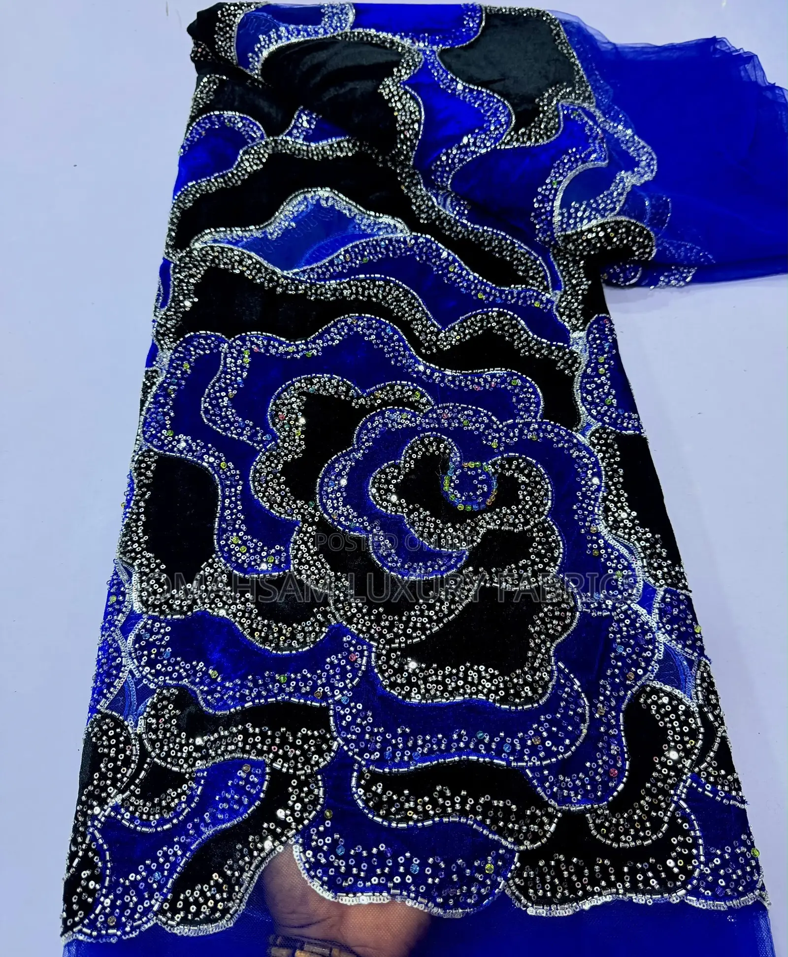 Velvet Lace With Crystal Stones