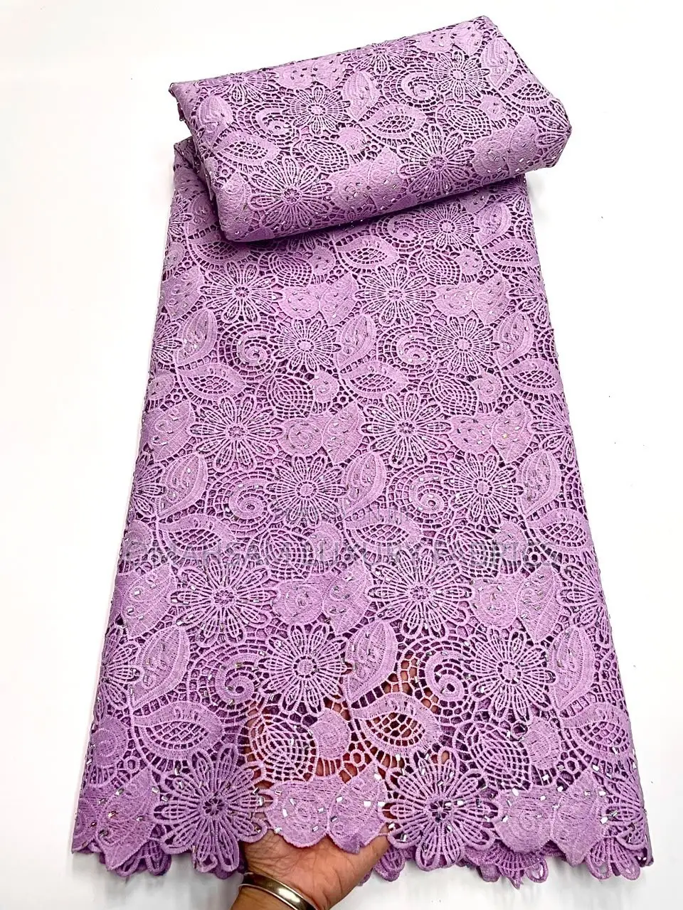 Guipure Crystal Cord Lace