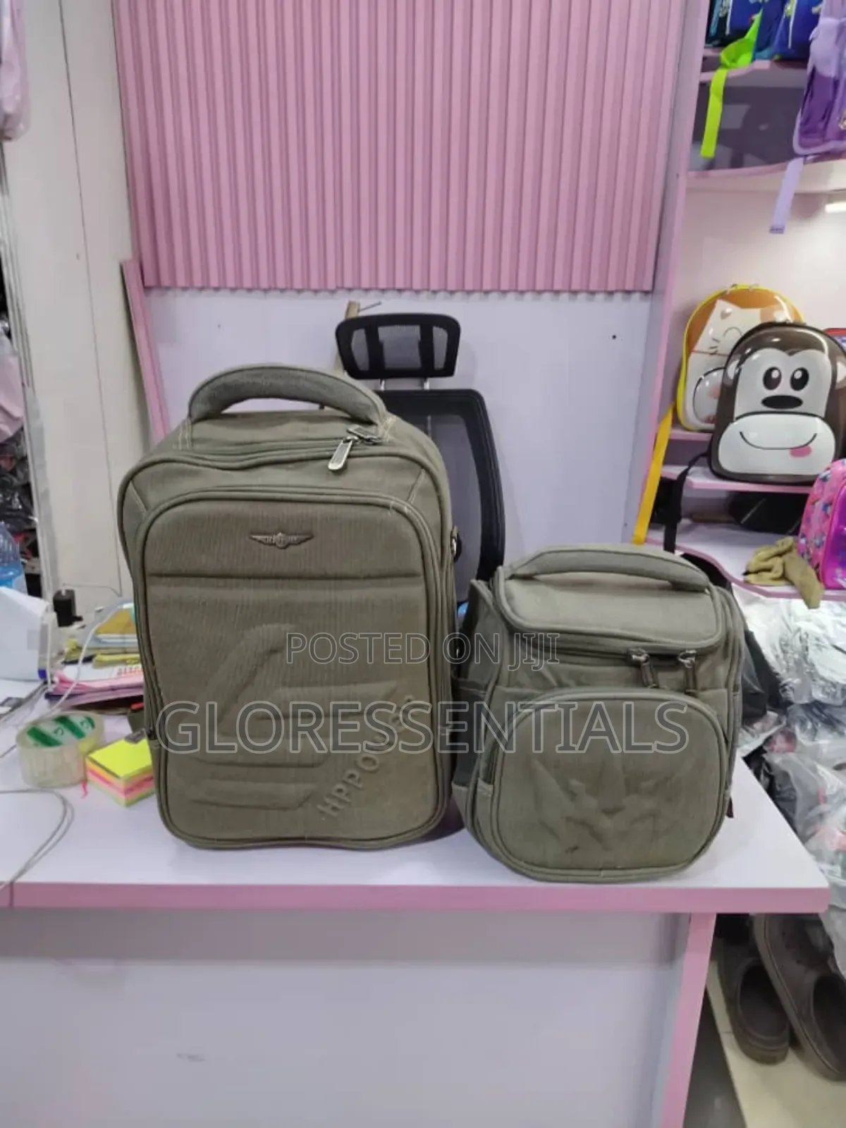Khaki Sh Oil Bag With Lunch Box