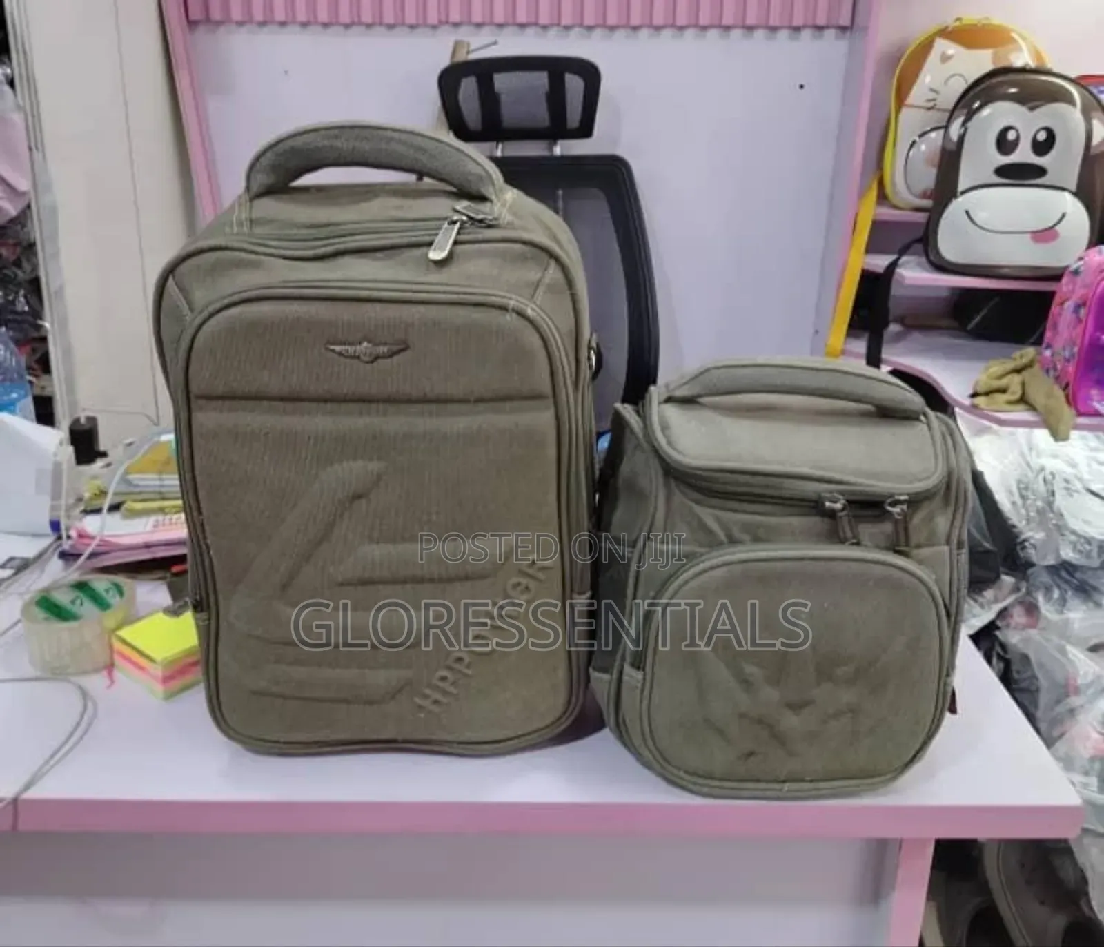 Khaki Sh Oil Bag With Lunch Box