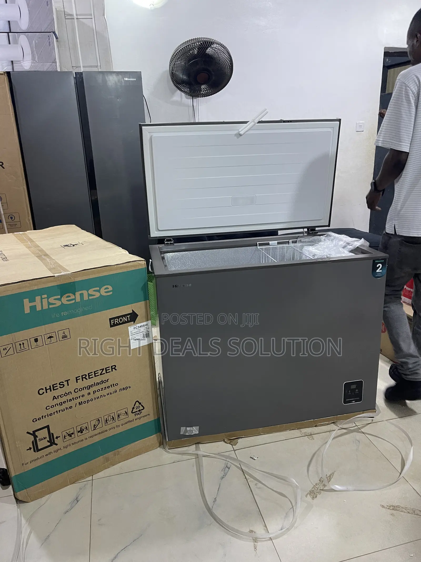 Hisense 340SHI – Reliable Freezing for Homes, Shops Businesses