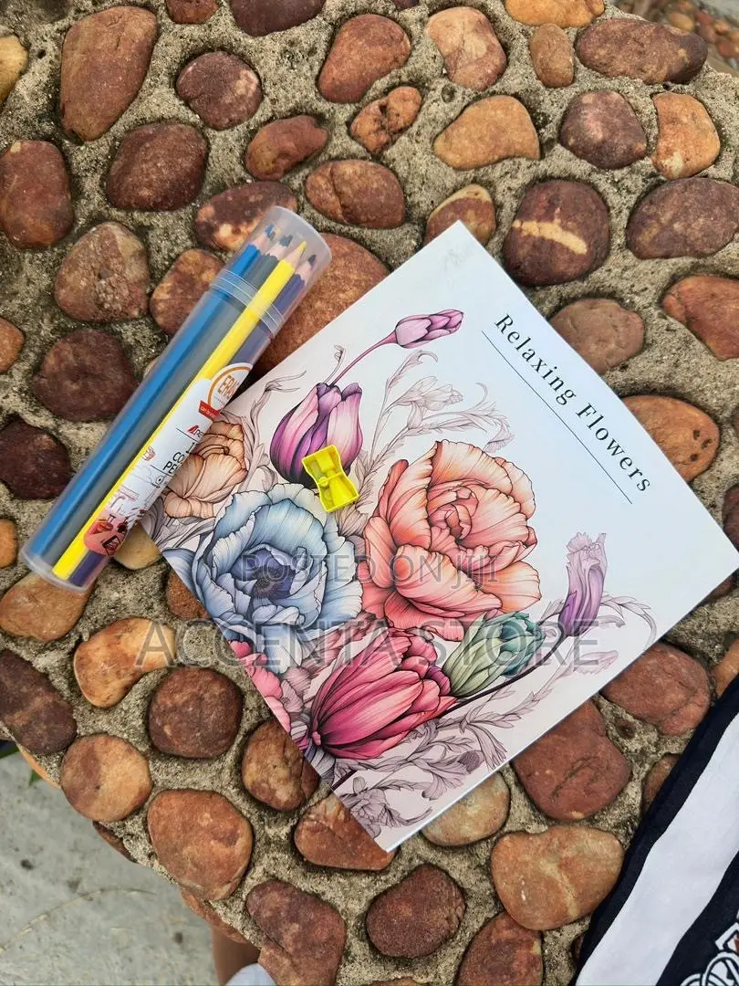 Relaxing Flowers Colouring Book