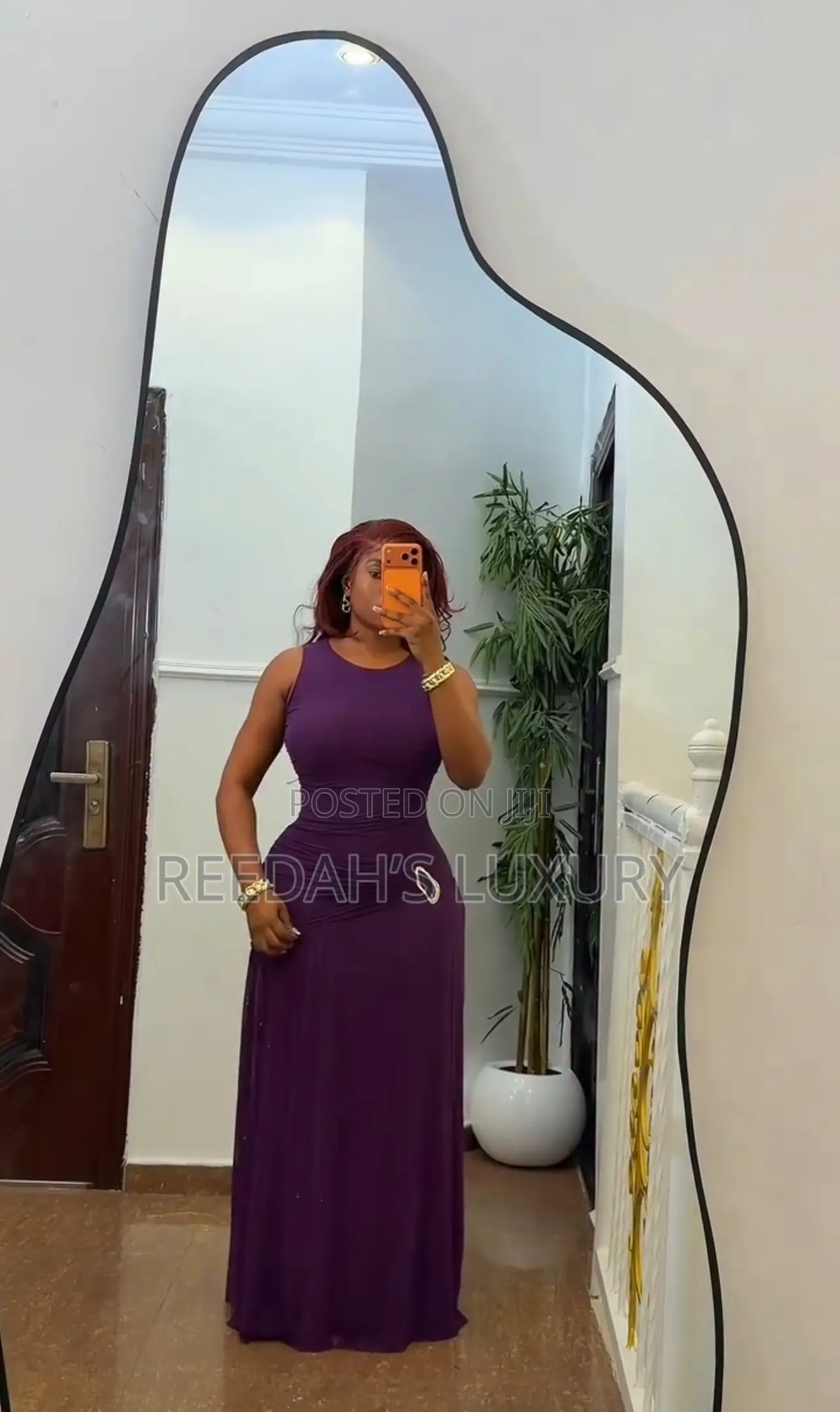 Amethyst Allure Mesh Maxi Dress