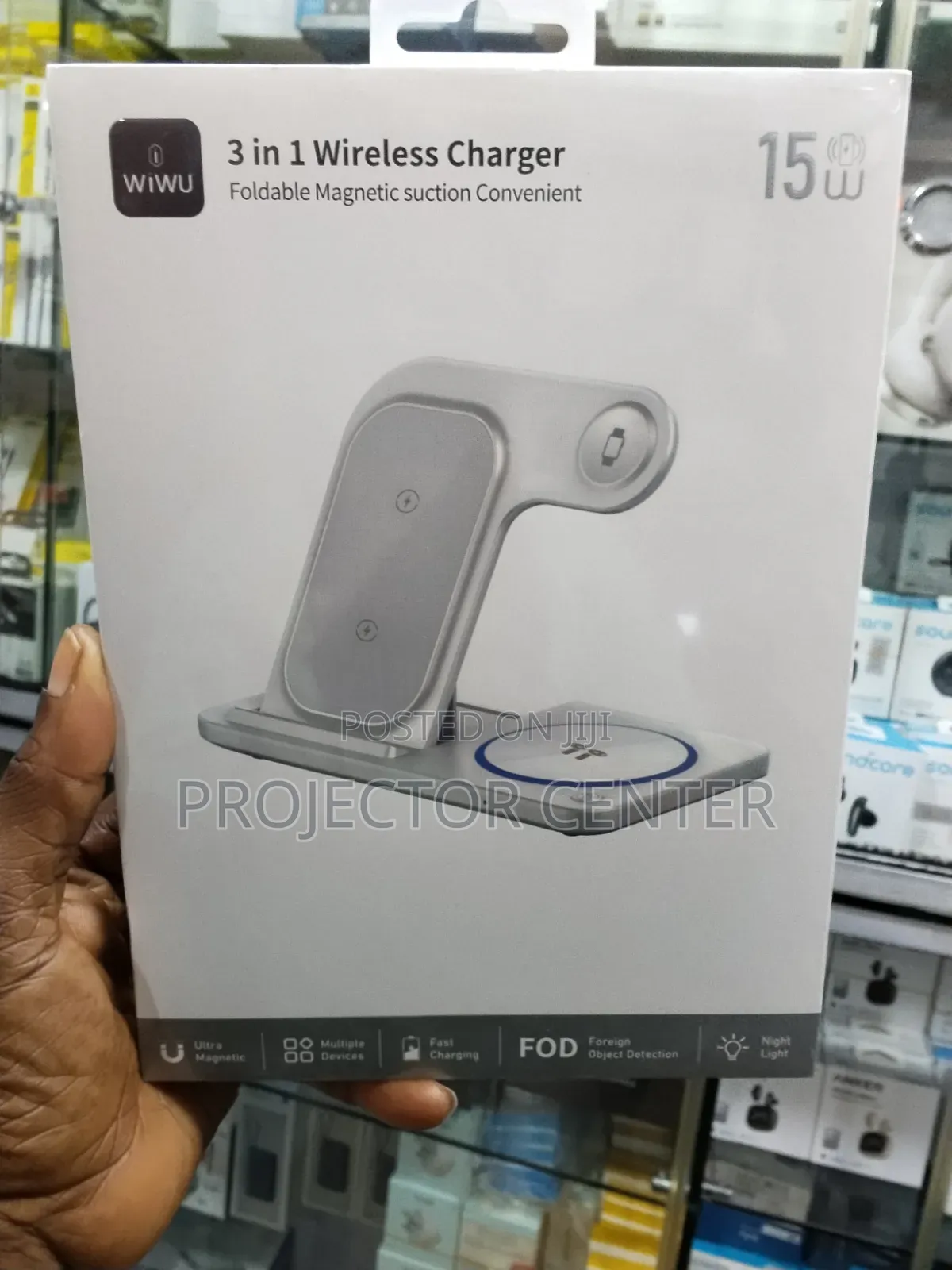 Wiwu Triple 3 in 1 Wireless Charger ( Foldable Magnetic Suction)