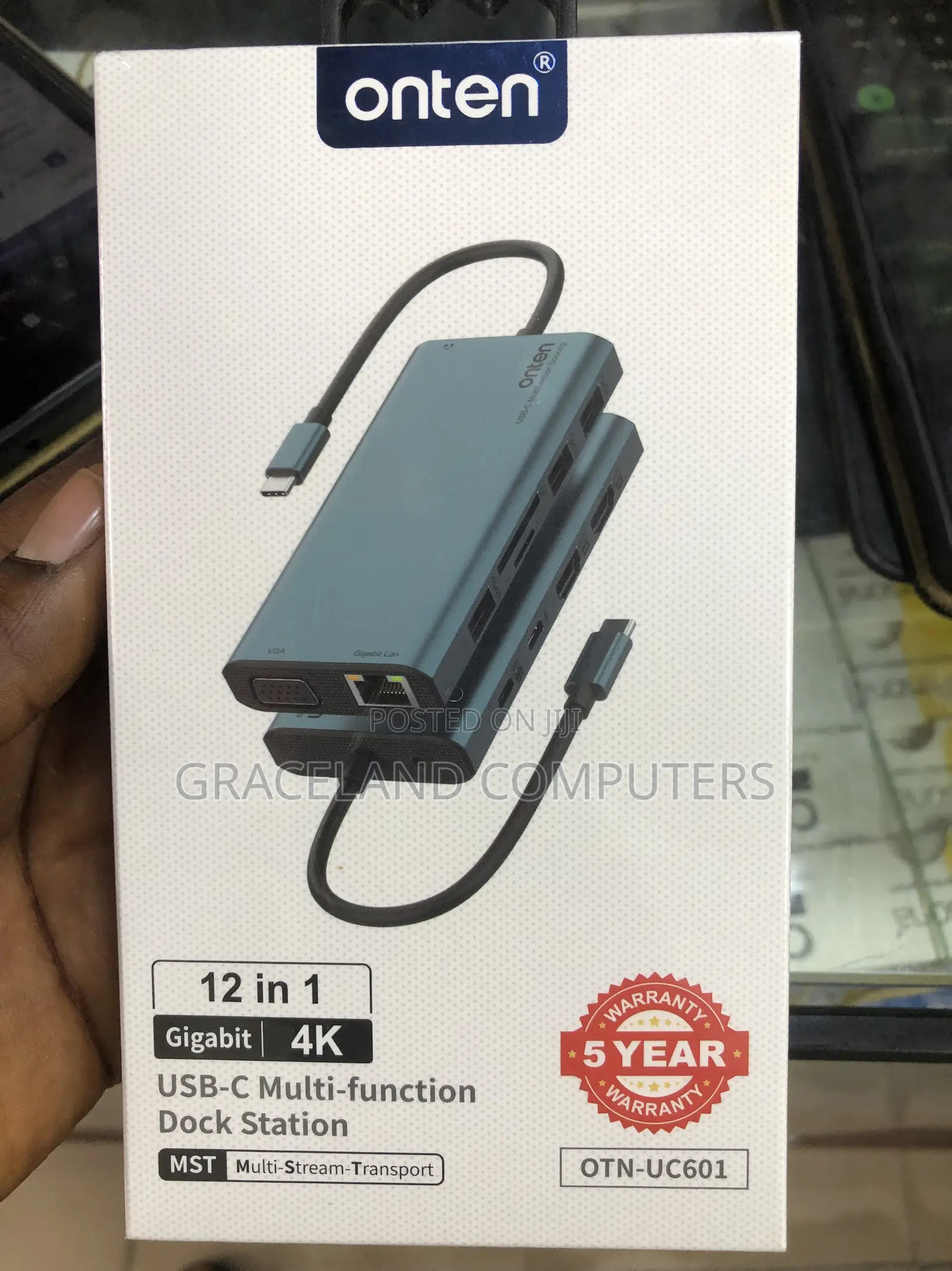 Onten Otn-Uc601 Type-C 12-in-1 Docking Station