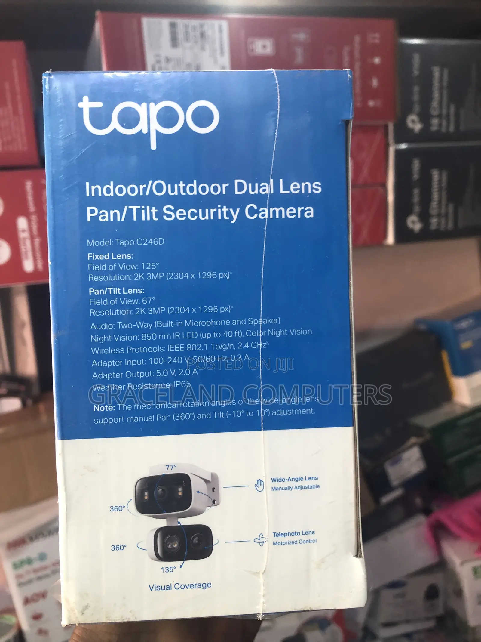 TP-Link Tapo C246D | Indoor/Outdoor Dual Lens Pan/Tilt Secure Camera |