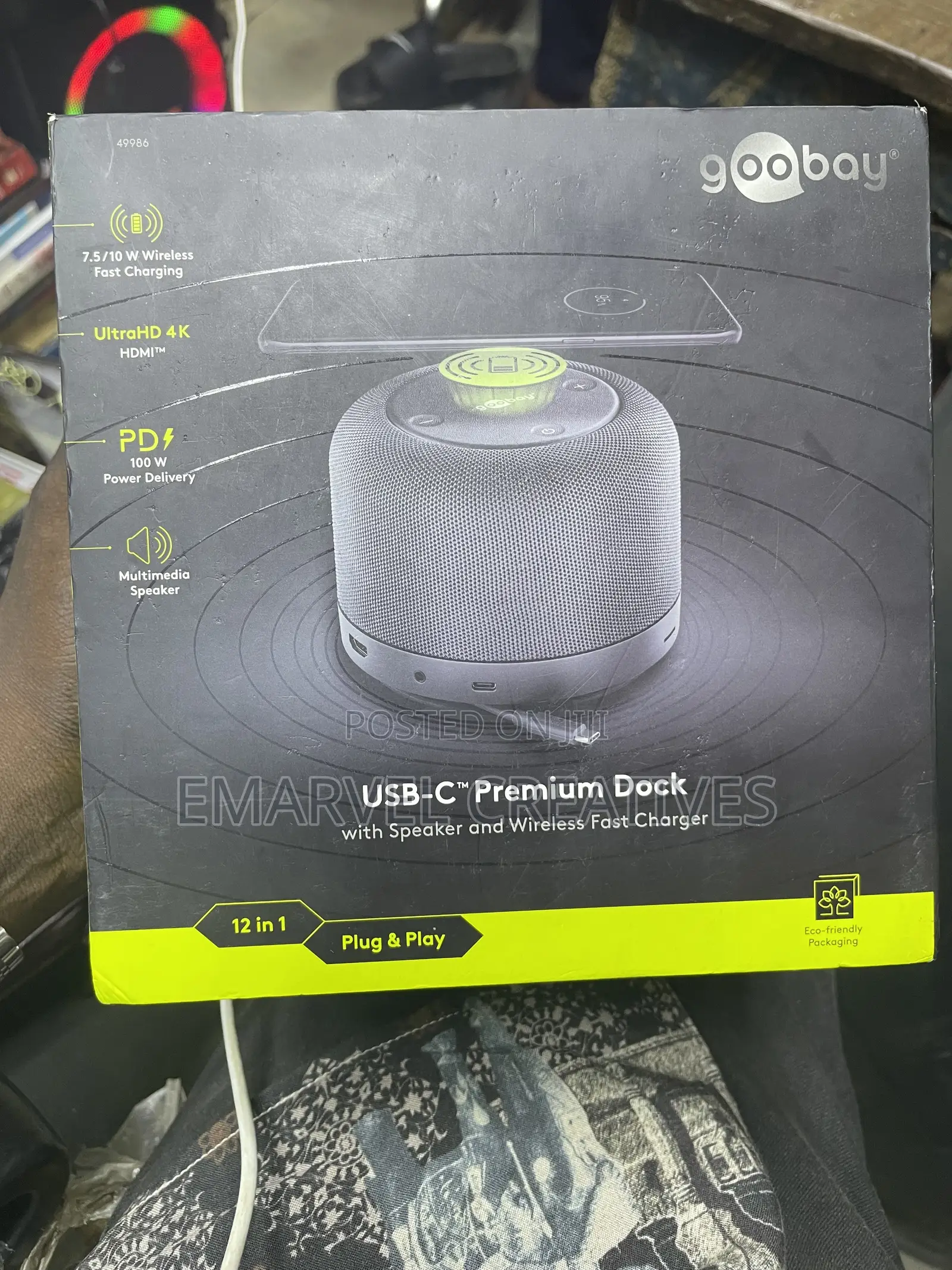 Goobay USB-C Premium Dock With Speaker and Wireless Fast Charger