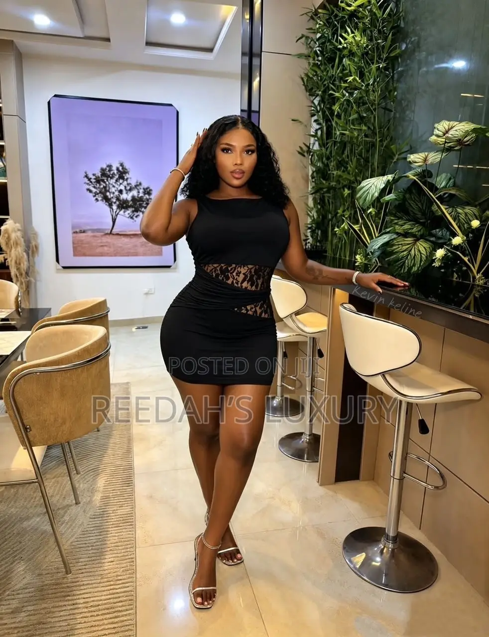 Scarlet Lace Contour Mini Dress