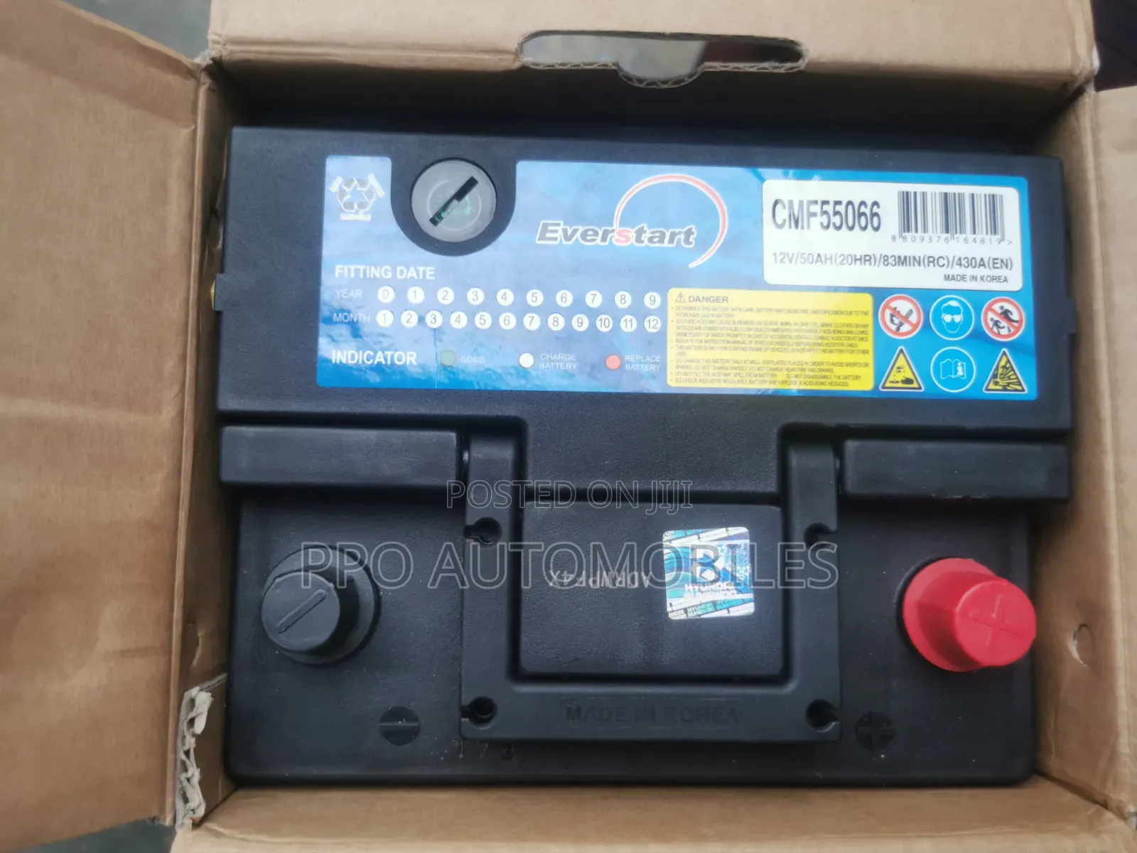 12V 50ah Everstart Automotive Battery (Corolla 2022)