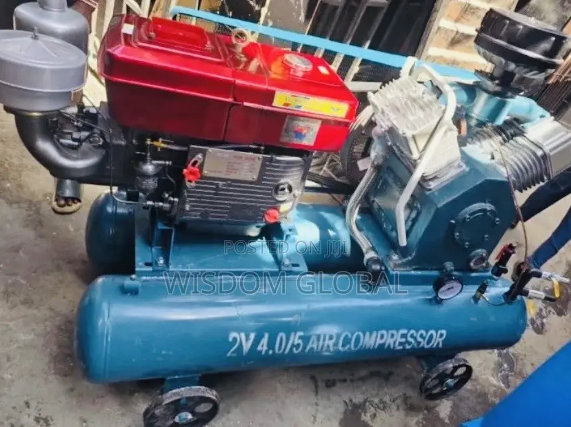 Double Tank Air Compressor With Diesel Engine