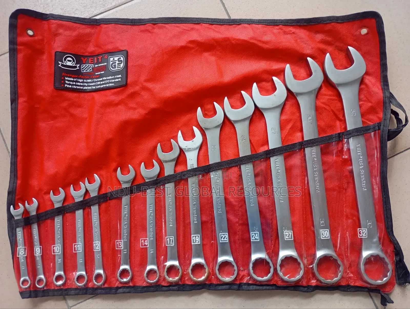 Chrome-Vanadium Combination Spanner Set (8mm-32mm)