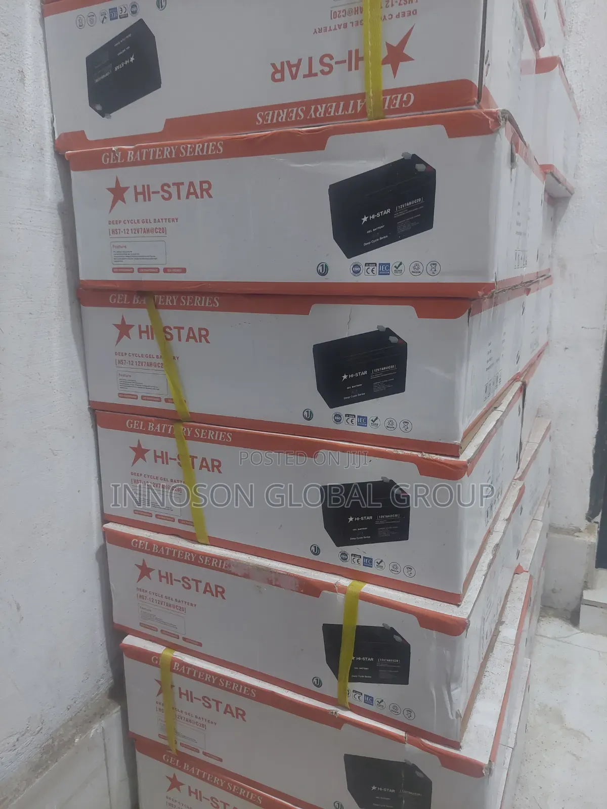7Ah 12v Hi Star Dry Cell Battery