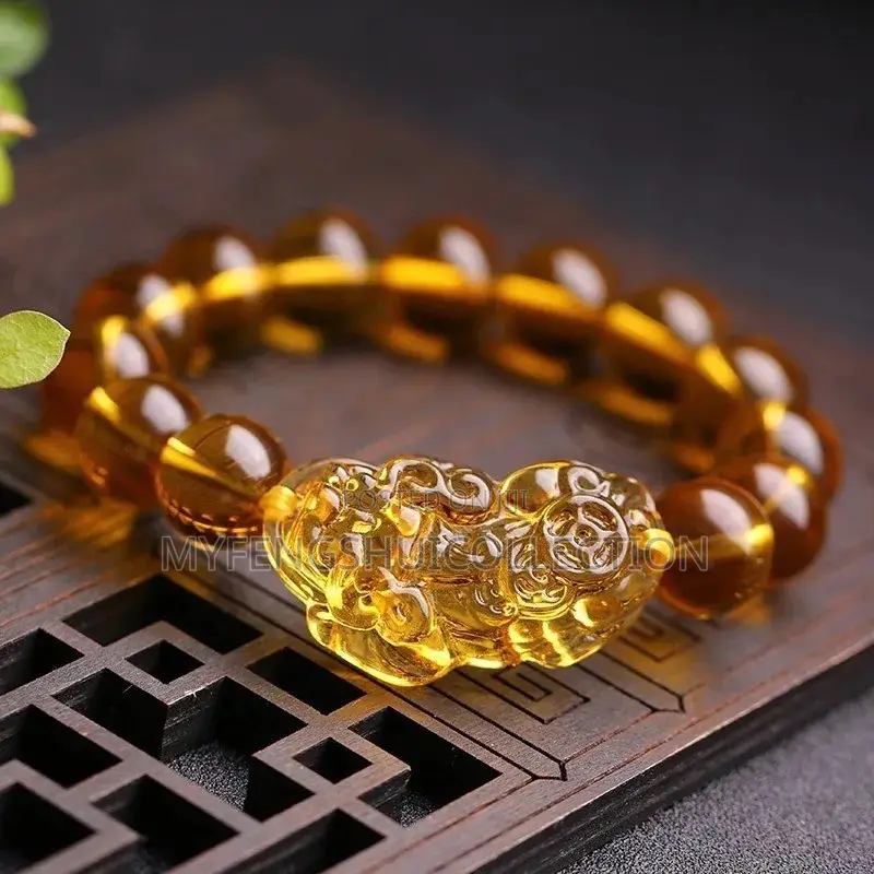 Fortified Citrine Bracelet With Pixiu for Wealth and Good Luck