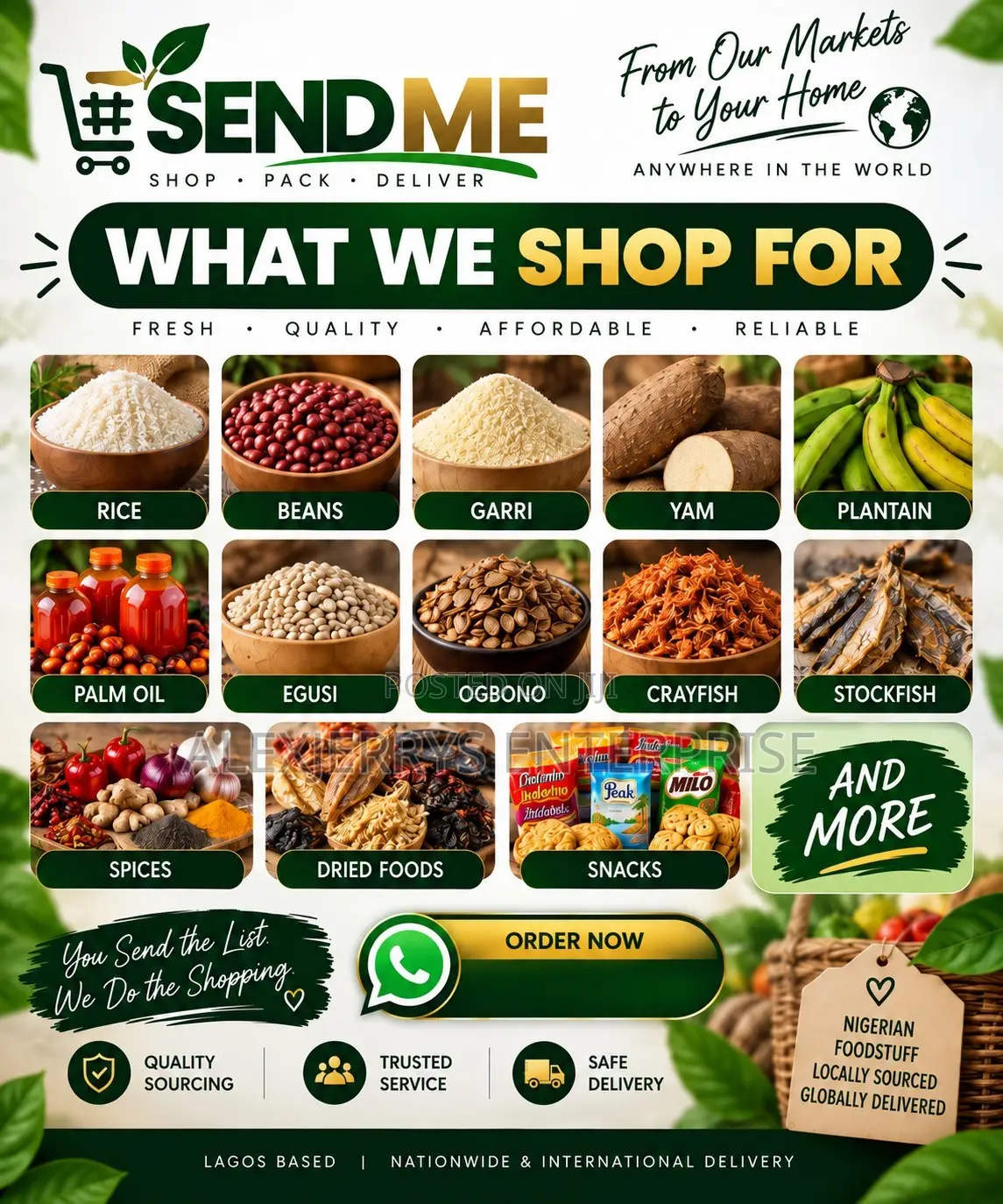 Foodstuff Shopping Delivery | Nigerian Foodstuff | Lagos Based