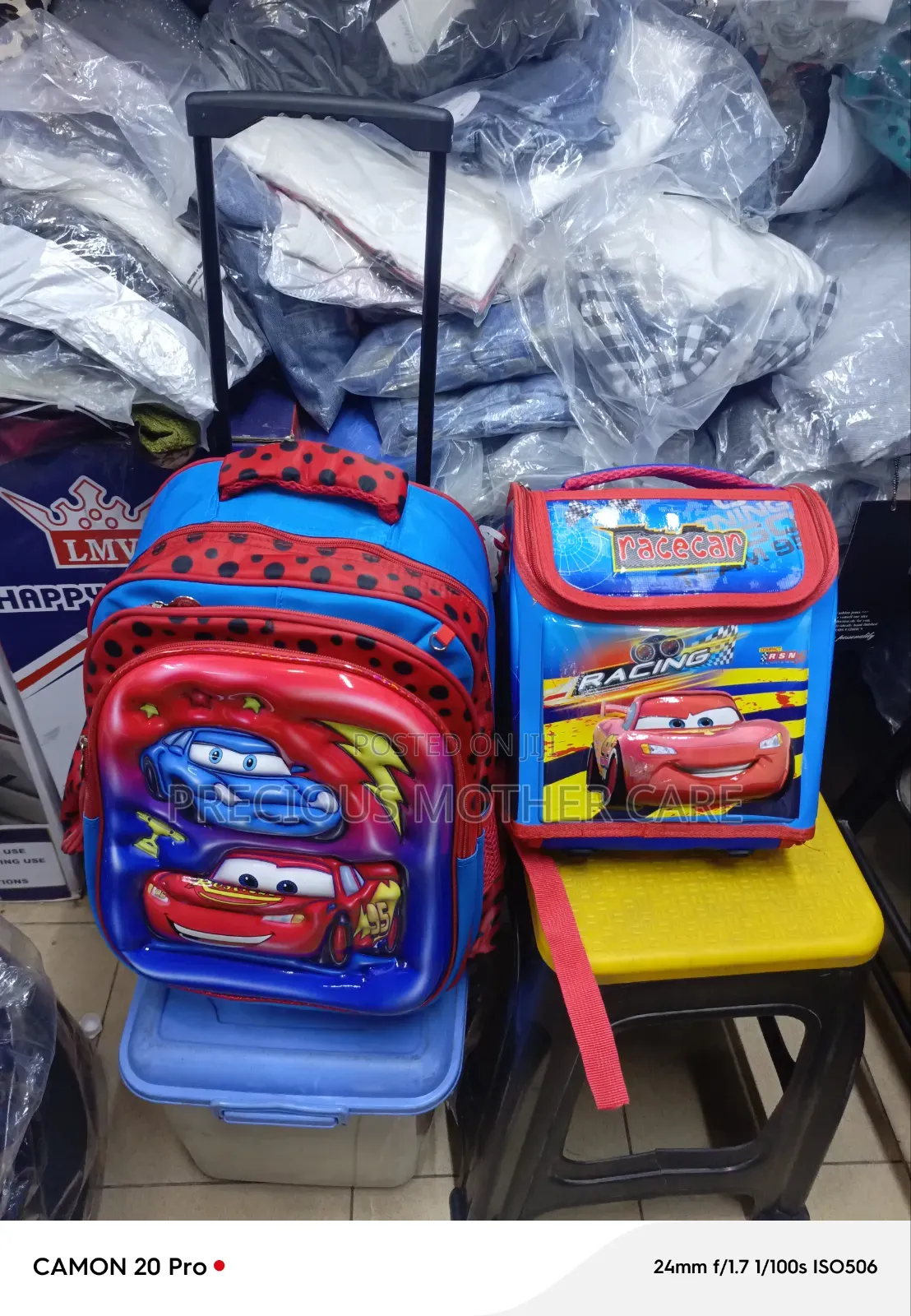 Children Character Troulley Back Pack Lunch Bag and Pencil Case 3 Pics