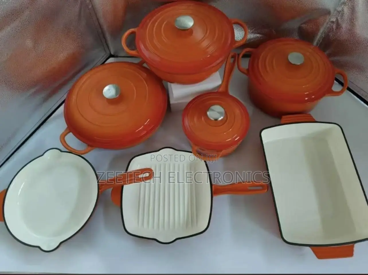 Generic Enamel 7 Set Original Cast Iron Pot
