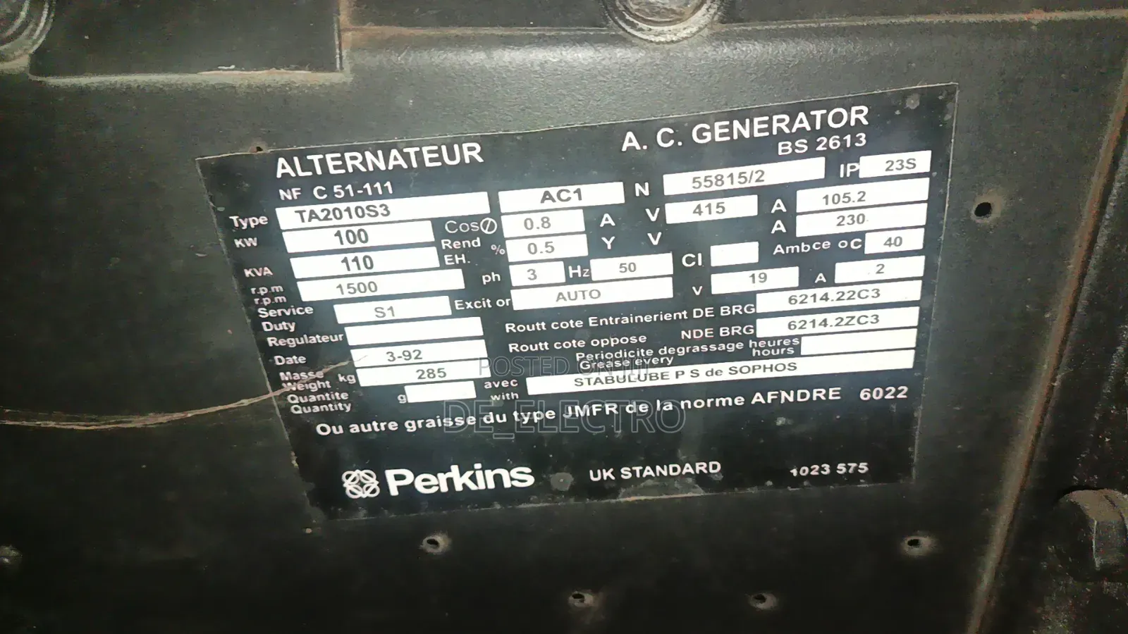 65.7kva Perkins Diesel Generator